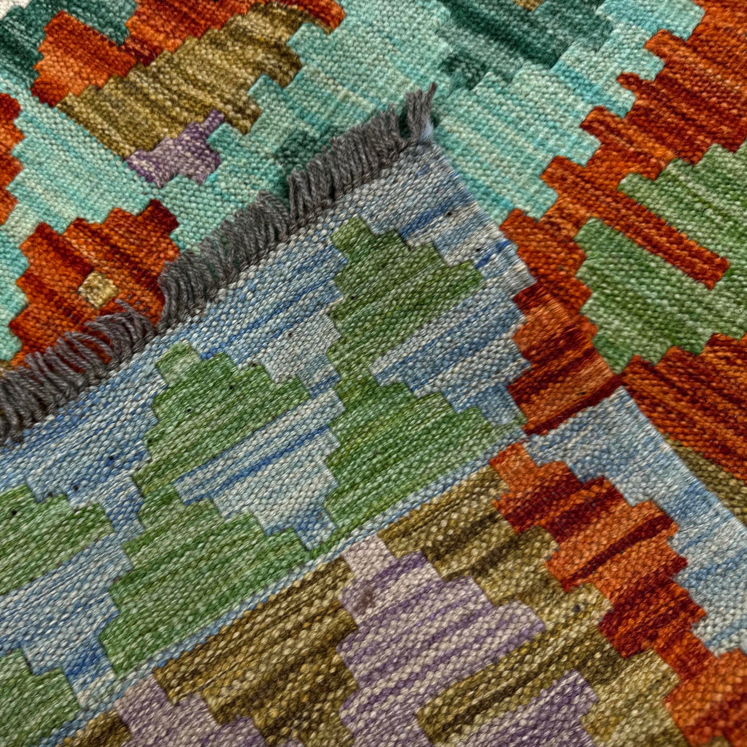 Handmade Vegetable Kilim 5' 8" x 8' 2" (ft) - No. Y39519