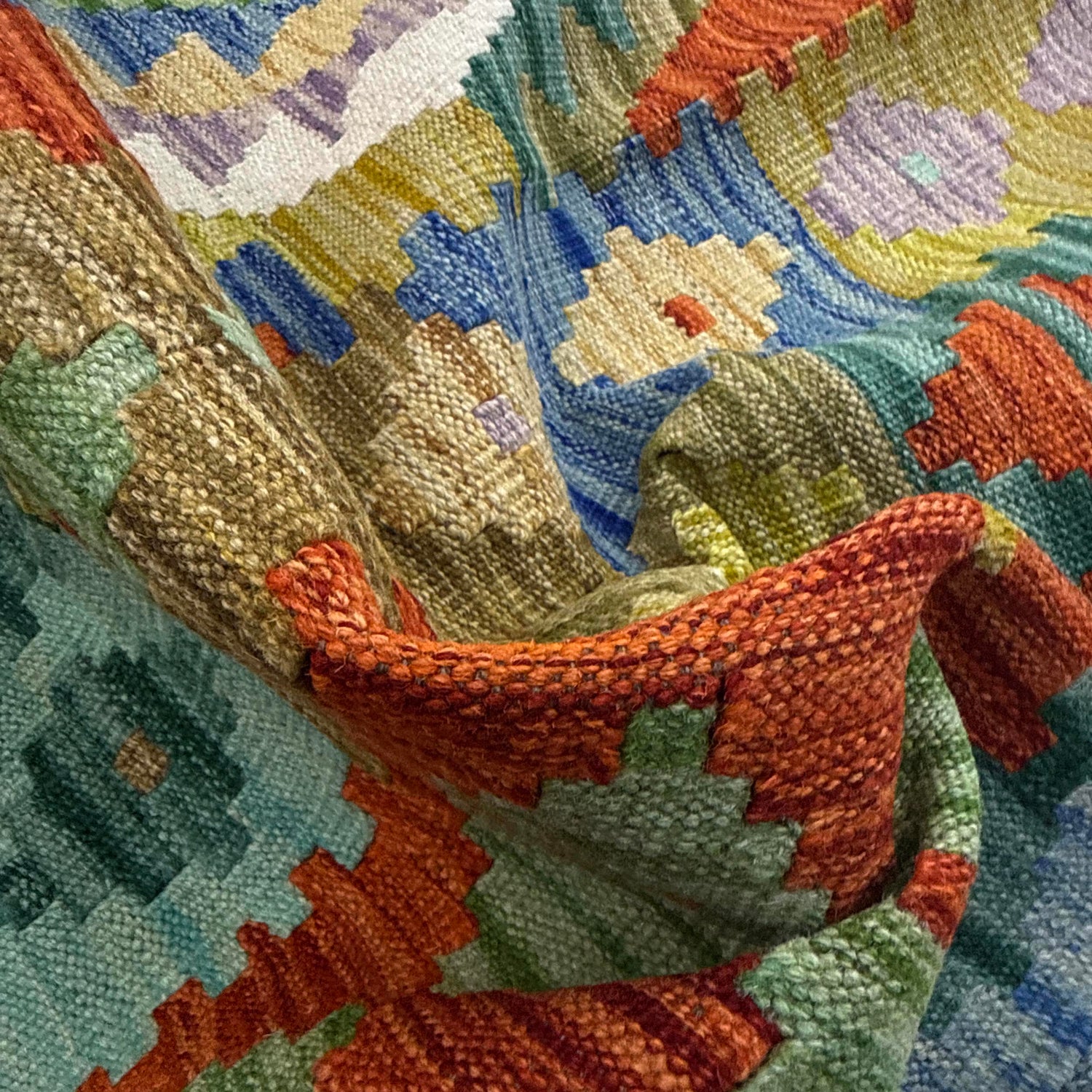 Handmade Vegetable Kilim 5' 8" x 8' 2" (ft) - No. Y39519