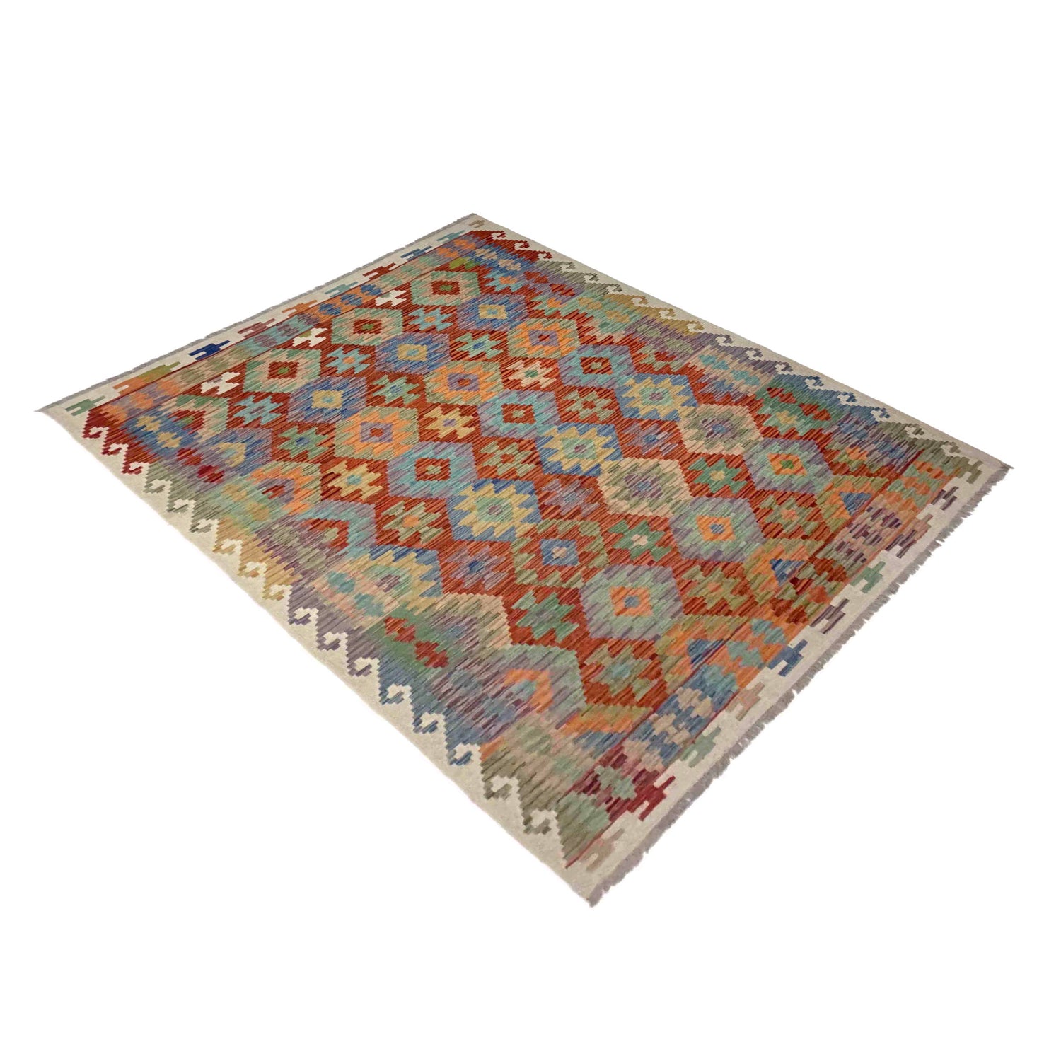 Handmade Vegetable Kelim 5' 11" x 8' 1" (ft) - No. Y39520