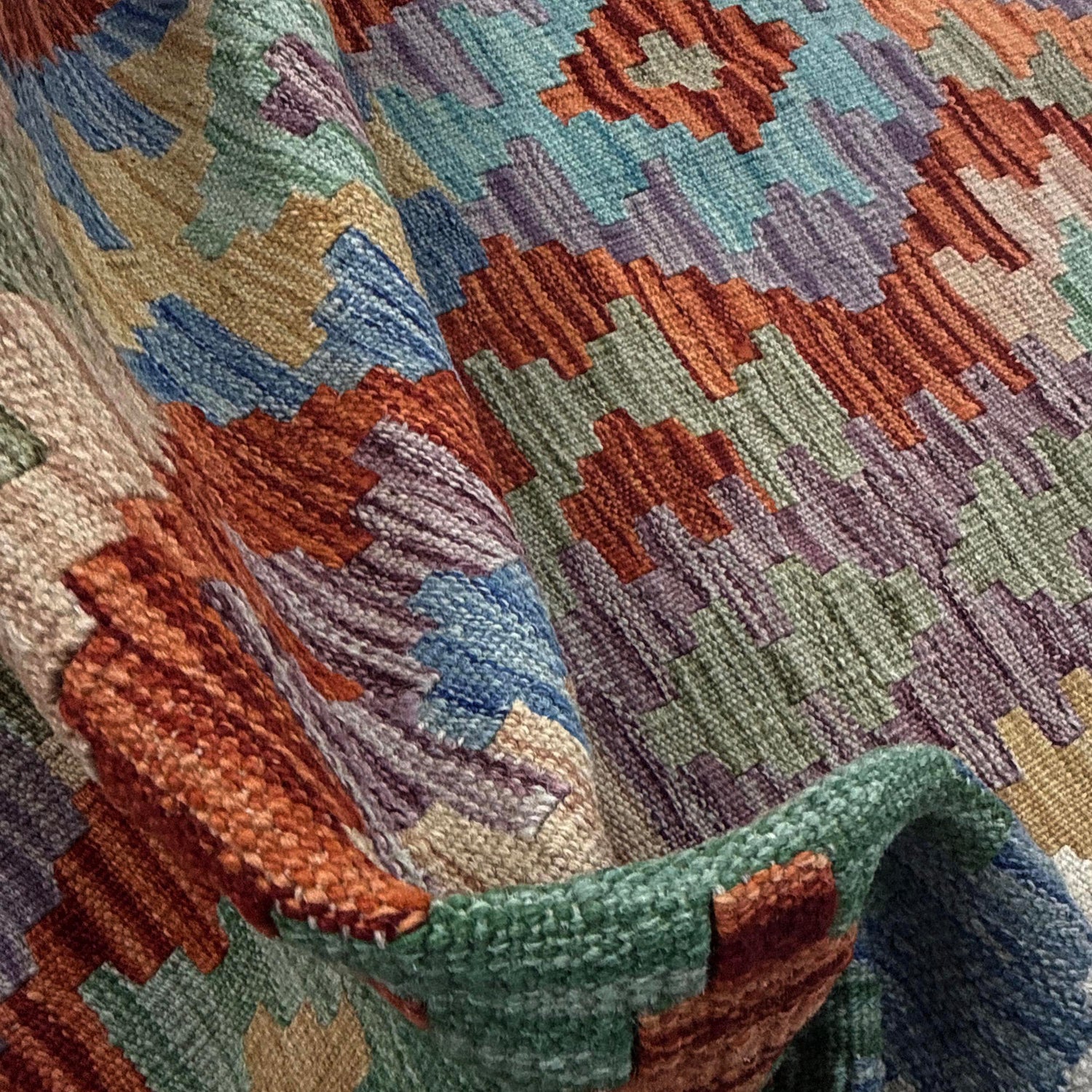 Handmade Vegetable Kelim 5' 11" x 8' 1" (ft) - No. Y39520