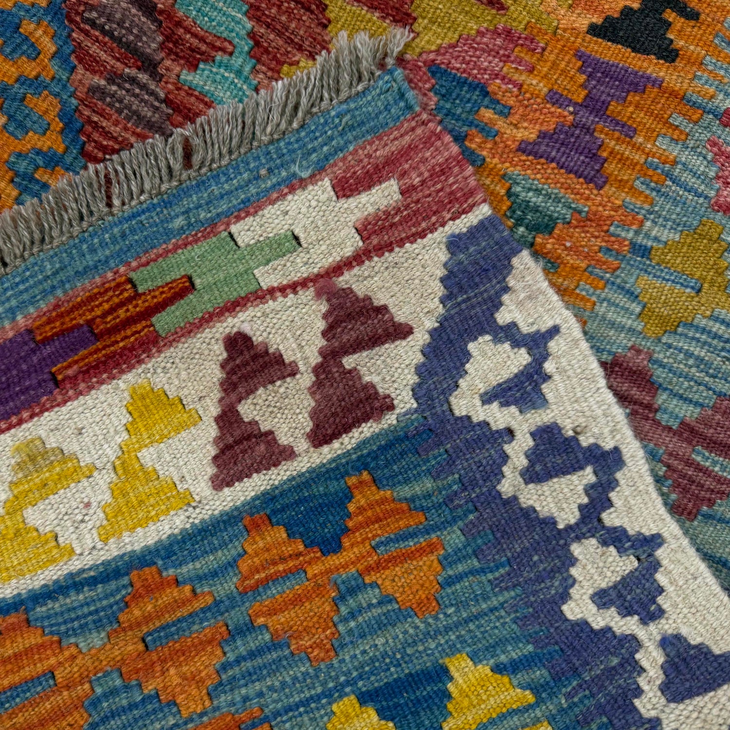 Handmade Vegetable Kelim 4' 3" x 5' 5" (ft) - No. Y39521