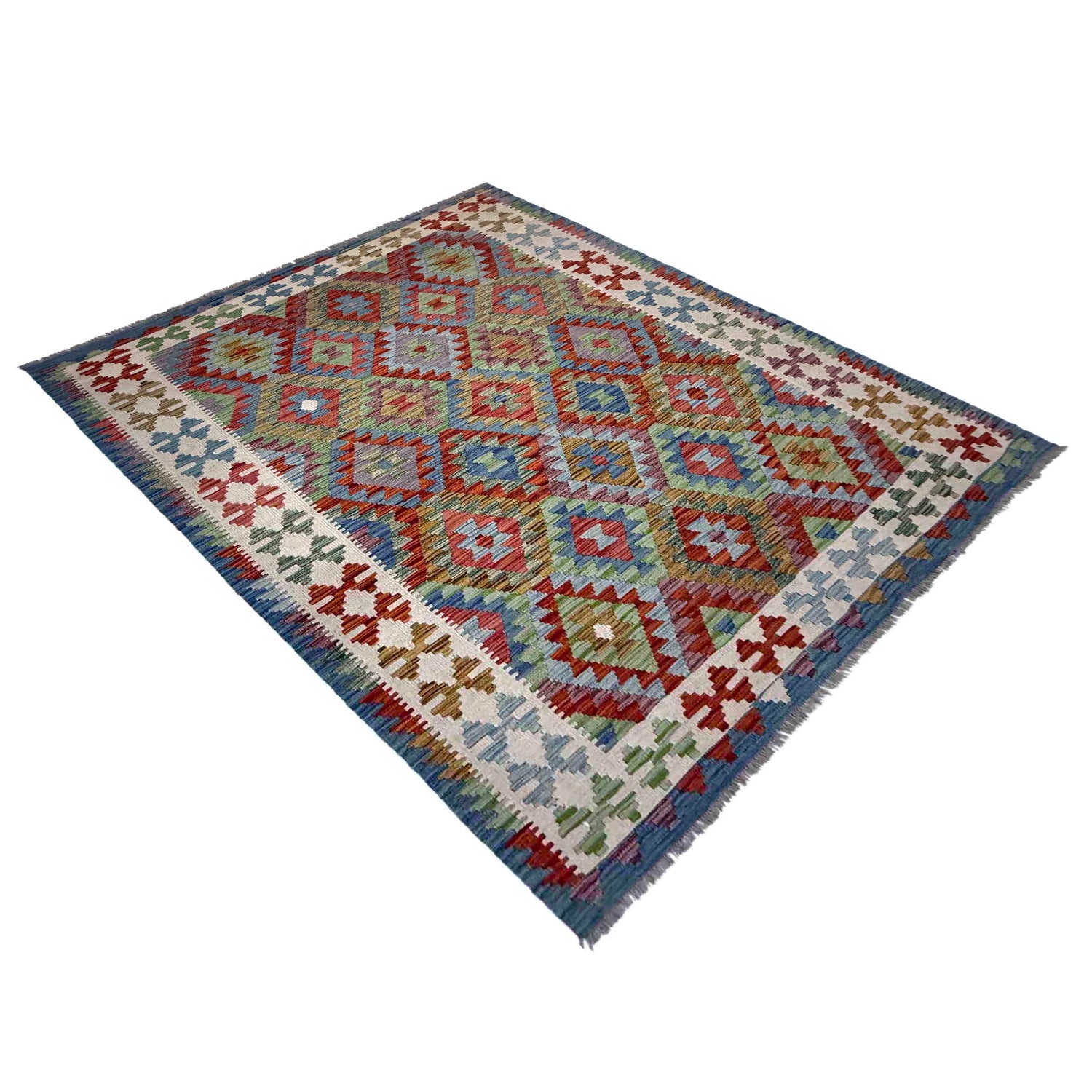 Handmade Vegetable Kelim 5' 10" x 8' 1" (ft) - No. Y39523