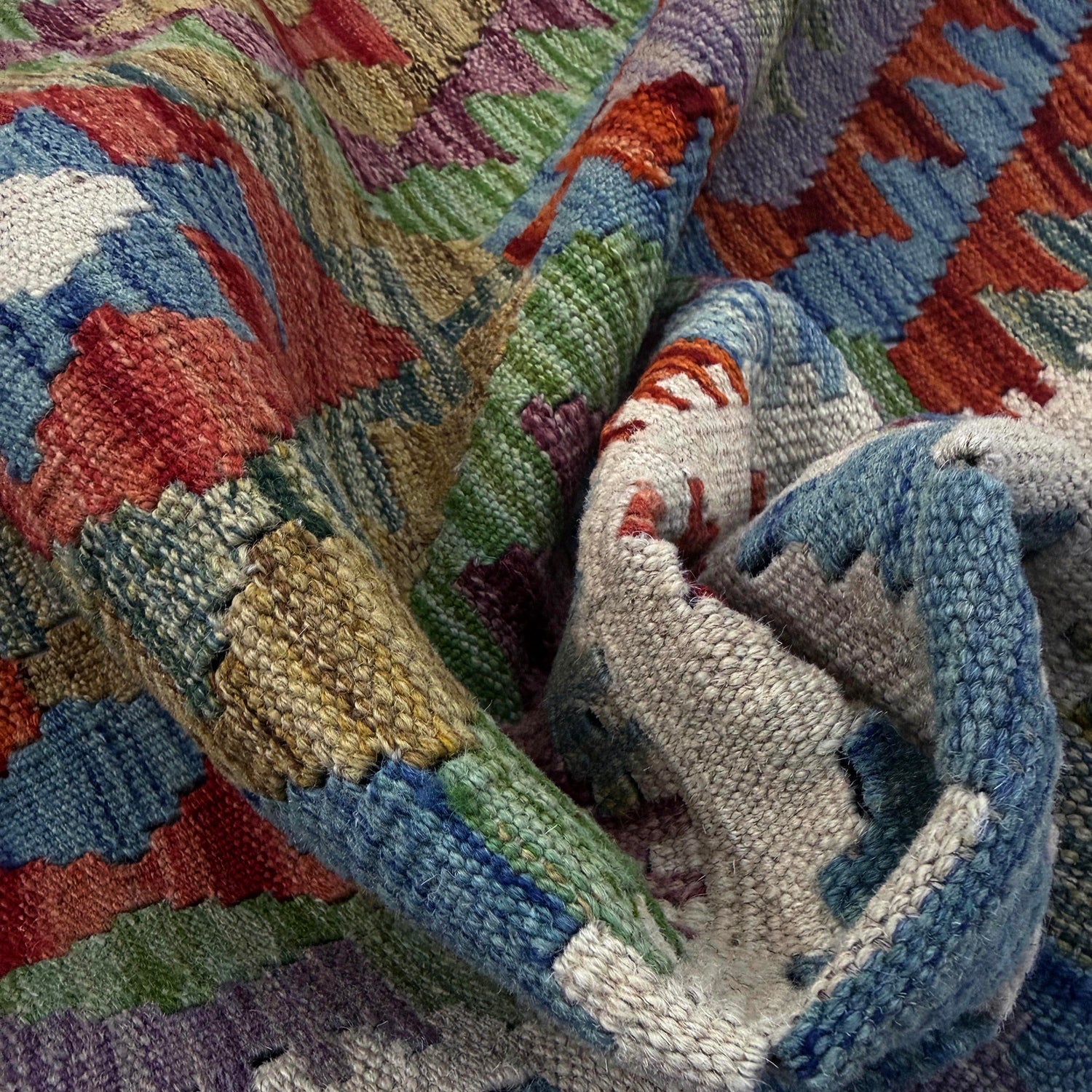 Handmade Vegetable Kelim 5' 10" x 8' 1" (ft) - No. Y39523