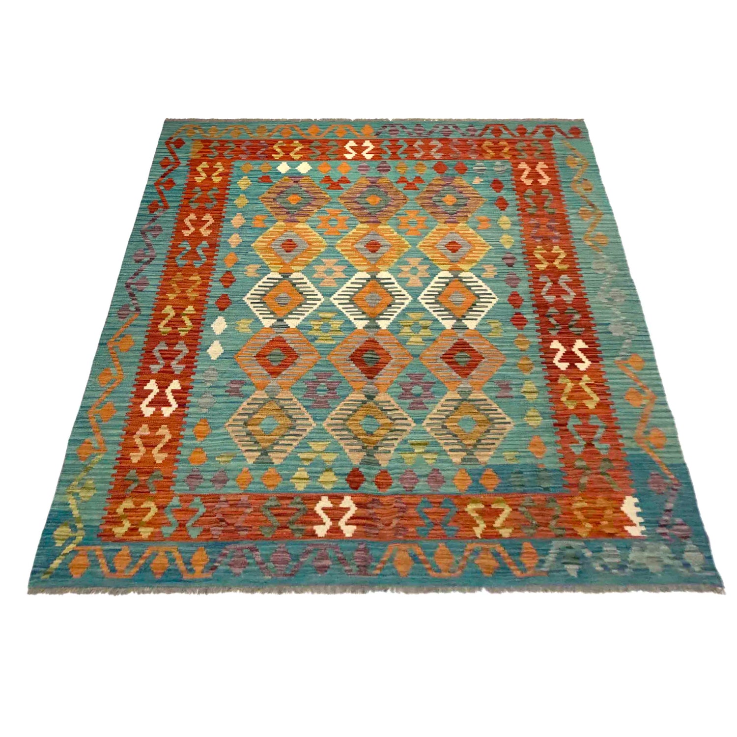 Handmade Vegetable Kilim 5' 7" x 7' 11" (ft) - No. Y39524