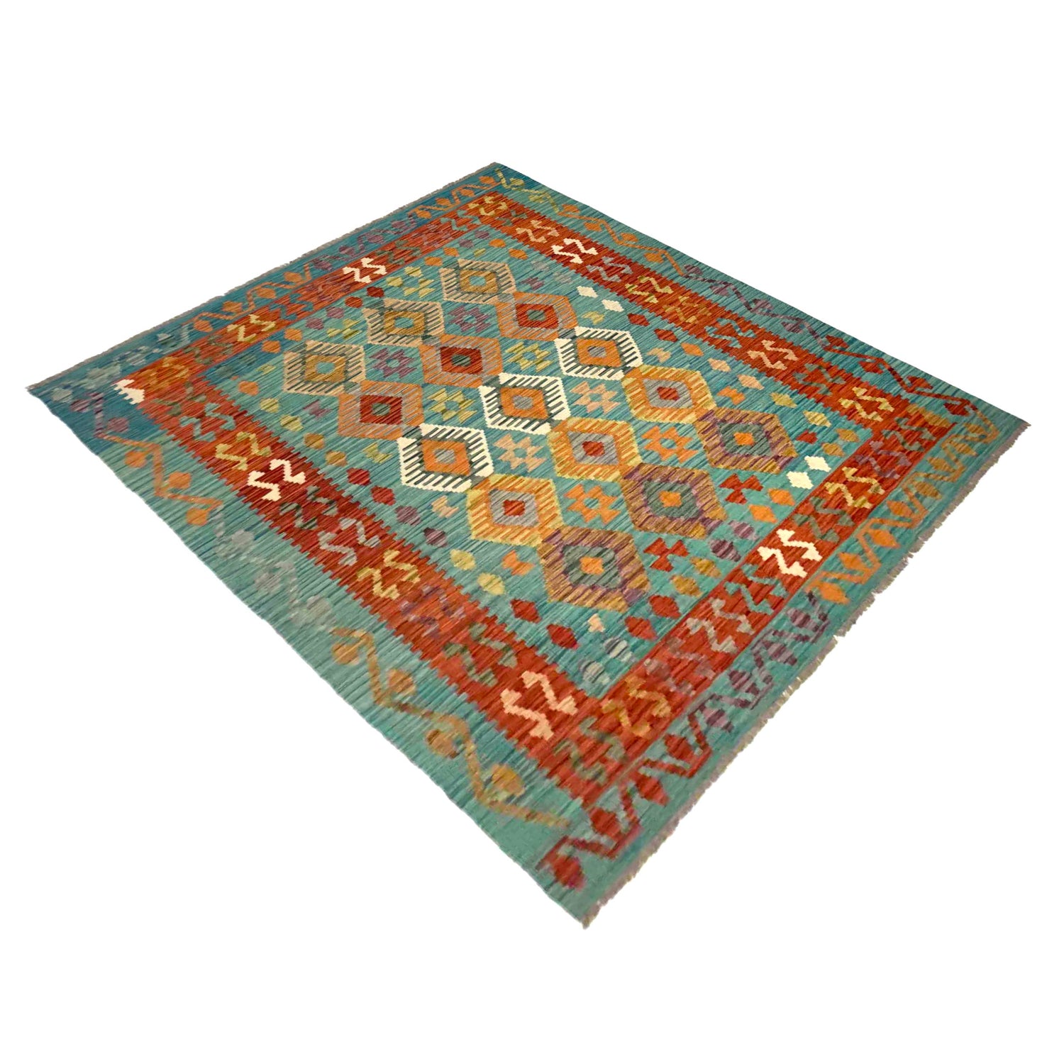 Handmade Vegetable Kilim 5' 7" x 7' 11" (ft) - No. Y39524