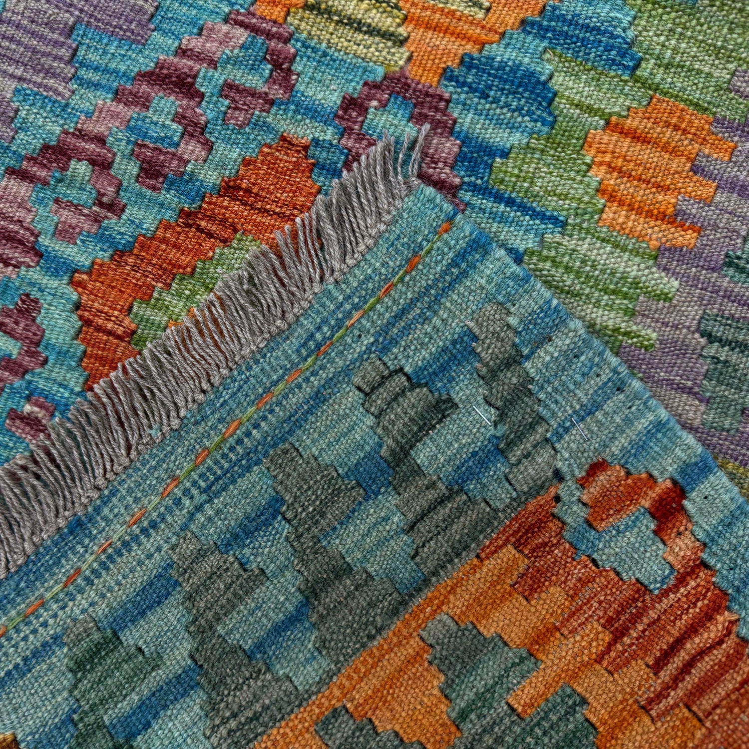 Handmade Vegetable Kilim 5' 10" x 8' 1" (ft) - No. Y39526