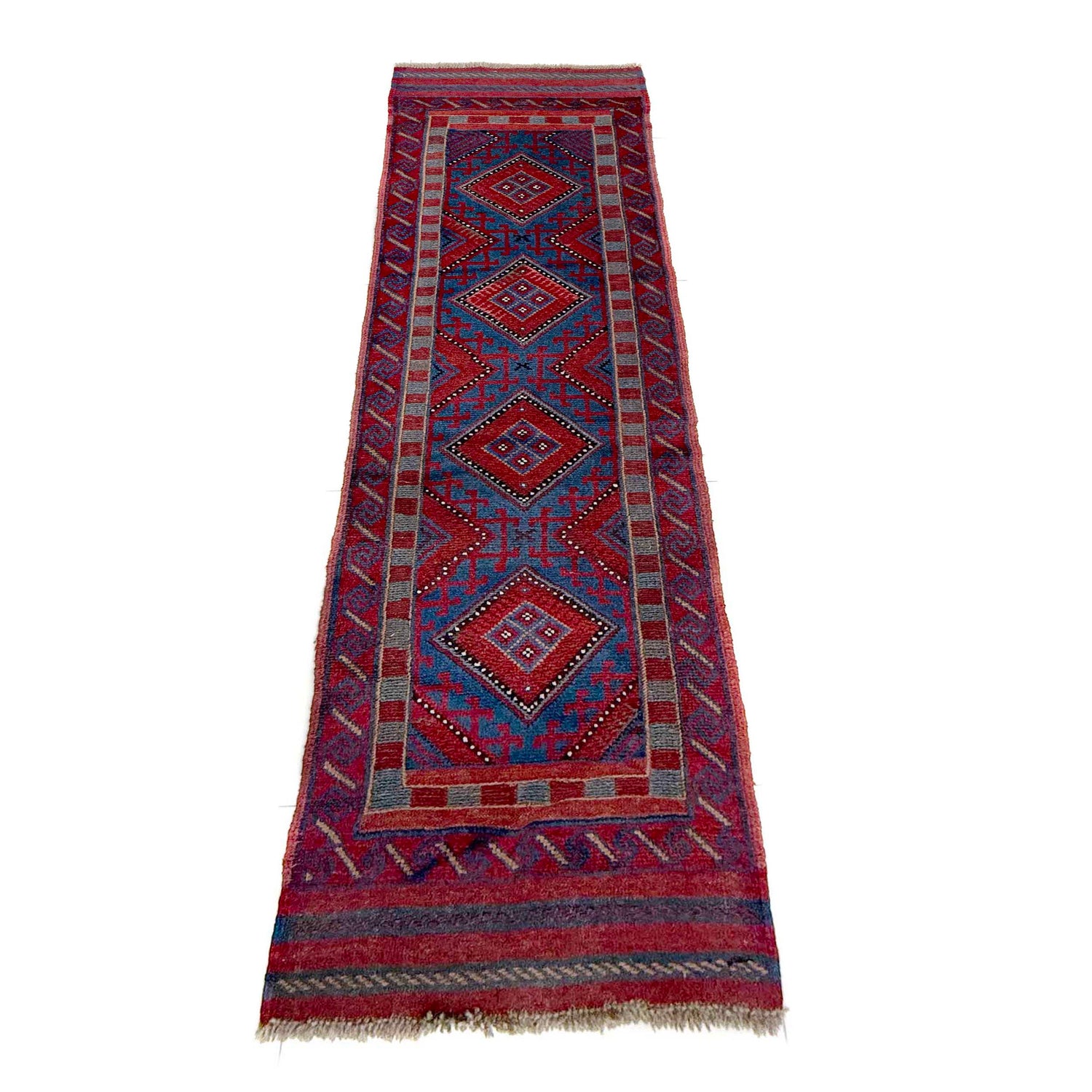 Red Color Mashwani Short Runner 2' 2" x 8' 0" (ft) - No. Y39536