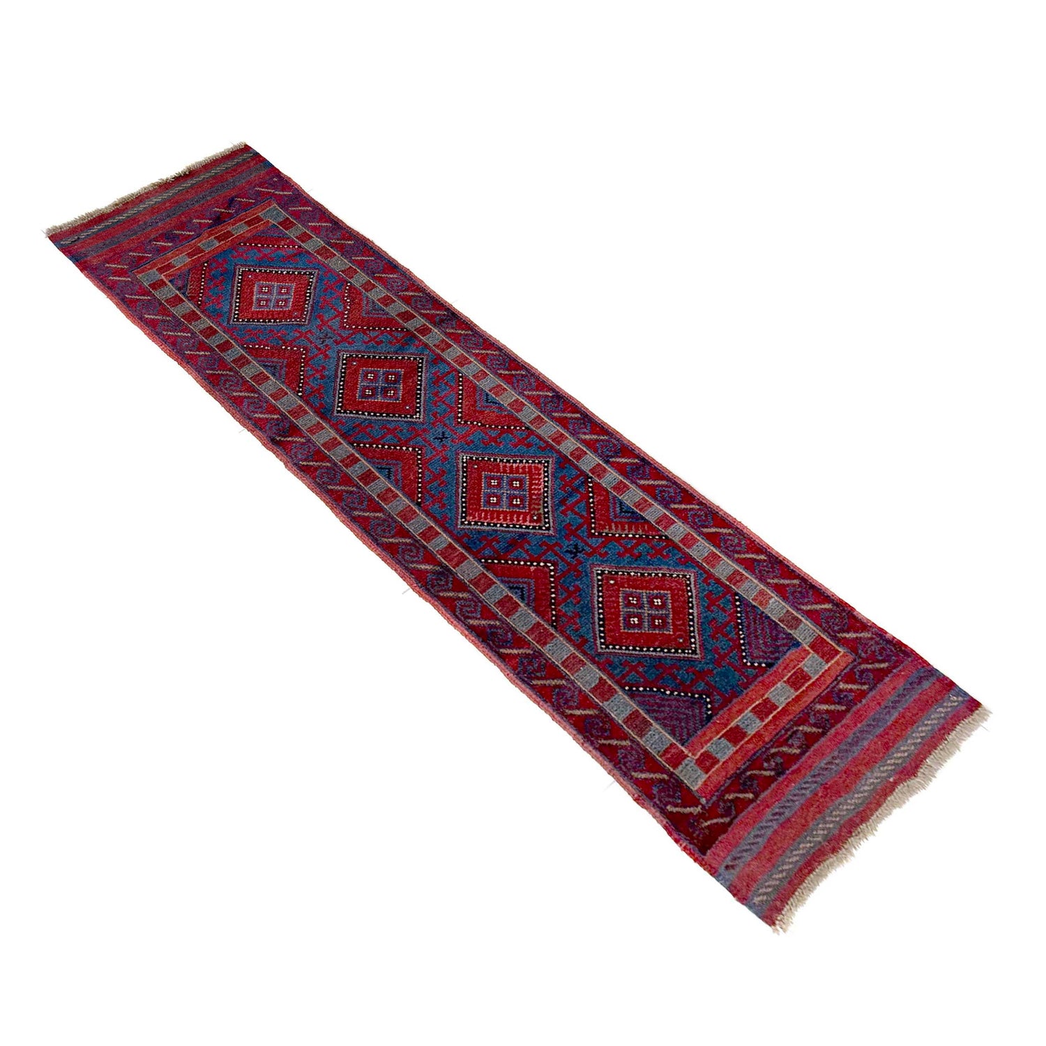 Red Color Mashwani Short Runner 2' 2" x 8' 0" (ft) - No. Y39536