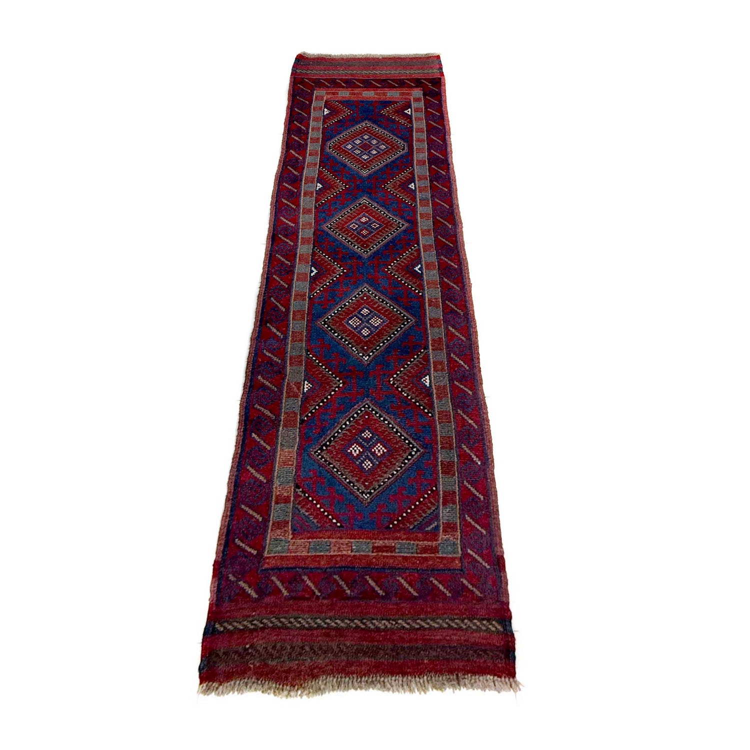 Red Color Mashwani Short Runner 2' 0" x 8' 0" (ft) - No. Y39541