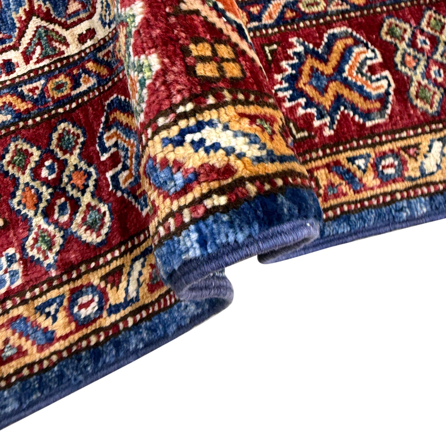 Blue Color Handmade Kazak Rug 3' 11" x 6' 1" (ft) - No. Y39556