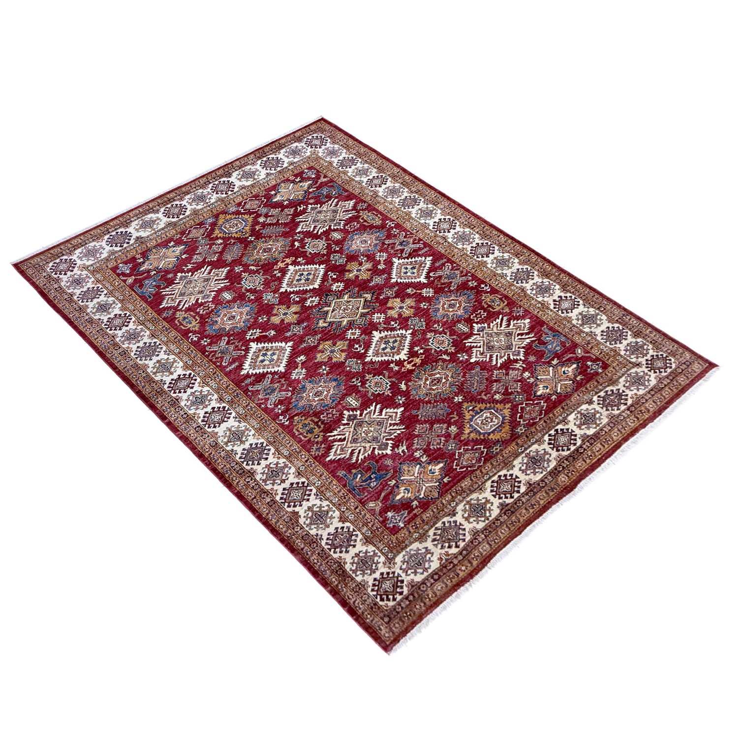 Red Color Handmade Kazak Rug 6' 11" x 10' 1" (ft) - No. Y39561