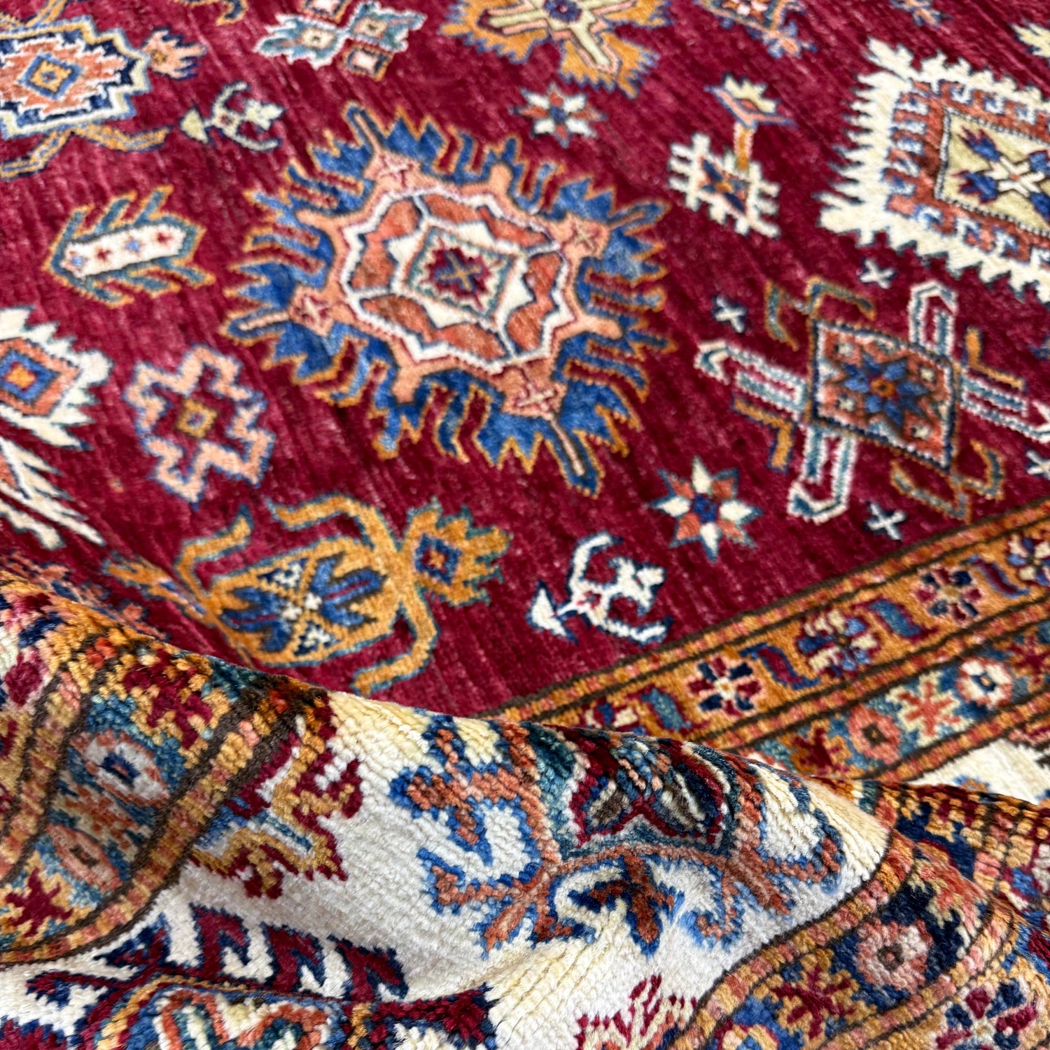 Red Color Handmade Kazak Rug 6' 11" x 10' 1" (ft) - No. Y39561