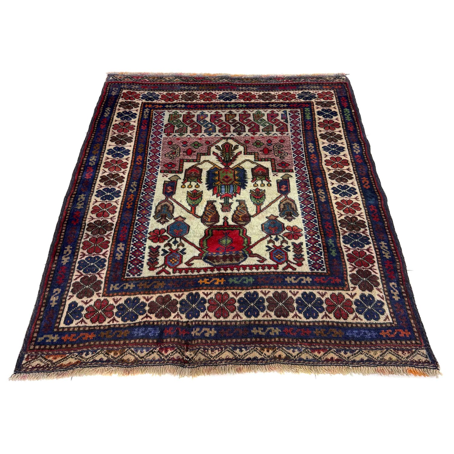 Handmade Balochi Rug 3' 4" x 4' 2" (ft) - No. Y39565