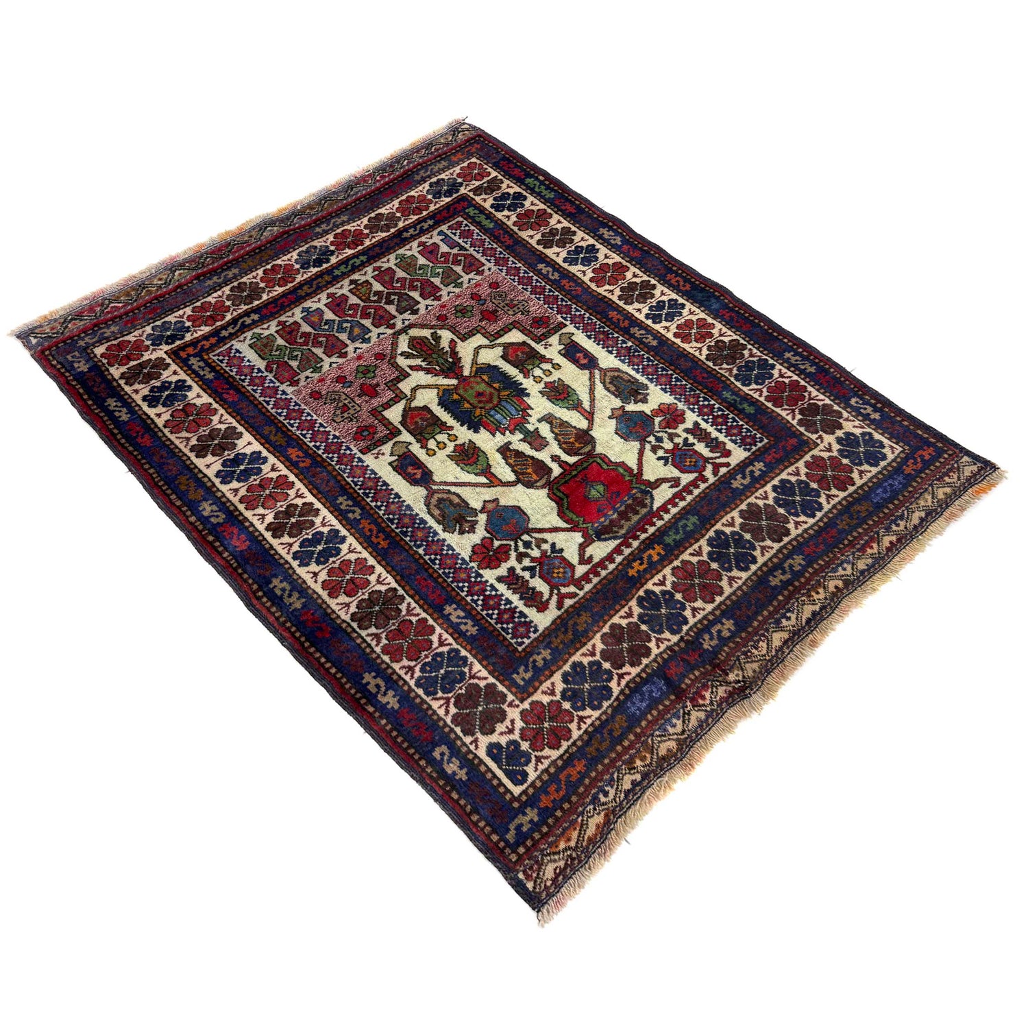 Handmade Balochi Rug 3' 4" x 4' 2" (ft) - No. Y39565