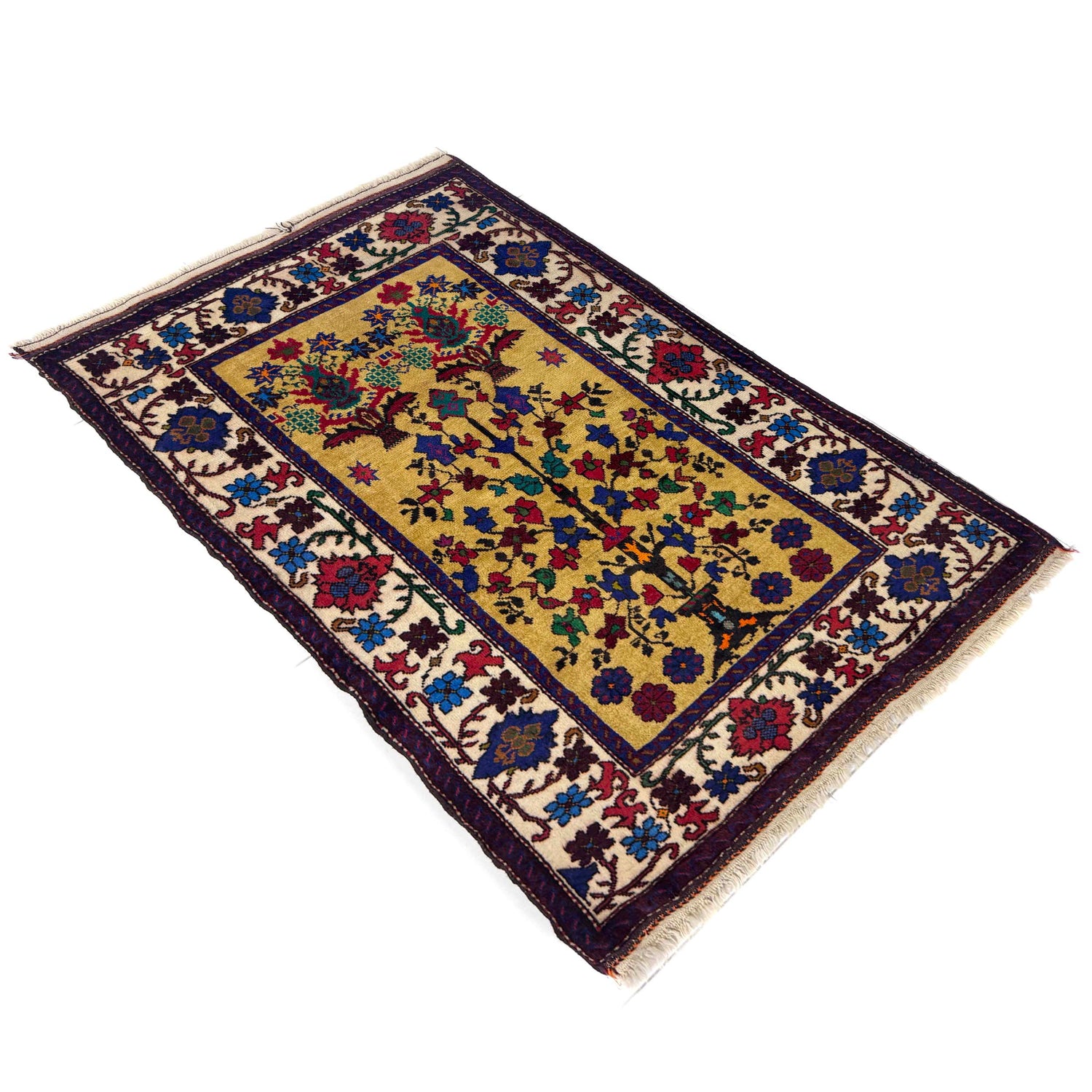 Handmade Balochi Rug 3' 1" x 4' 4" (ft) - No. Y39566