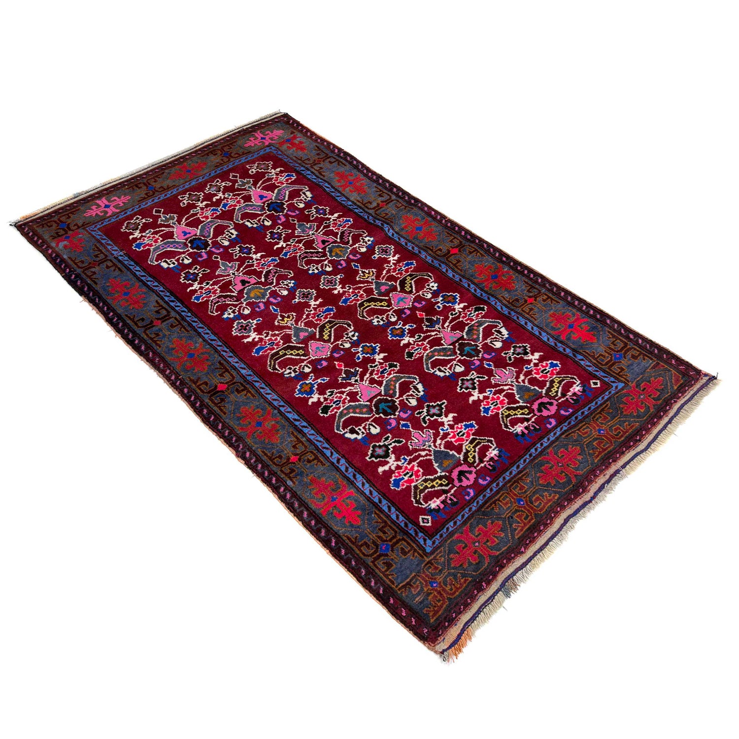Hand Knotted Baluchi Rug 3' 3" x 5' 6" (ft) -No Y39571