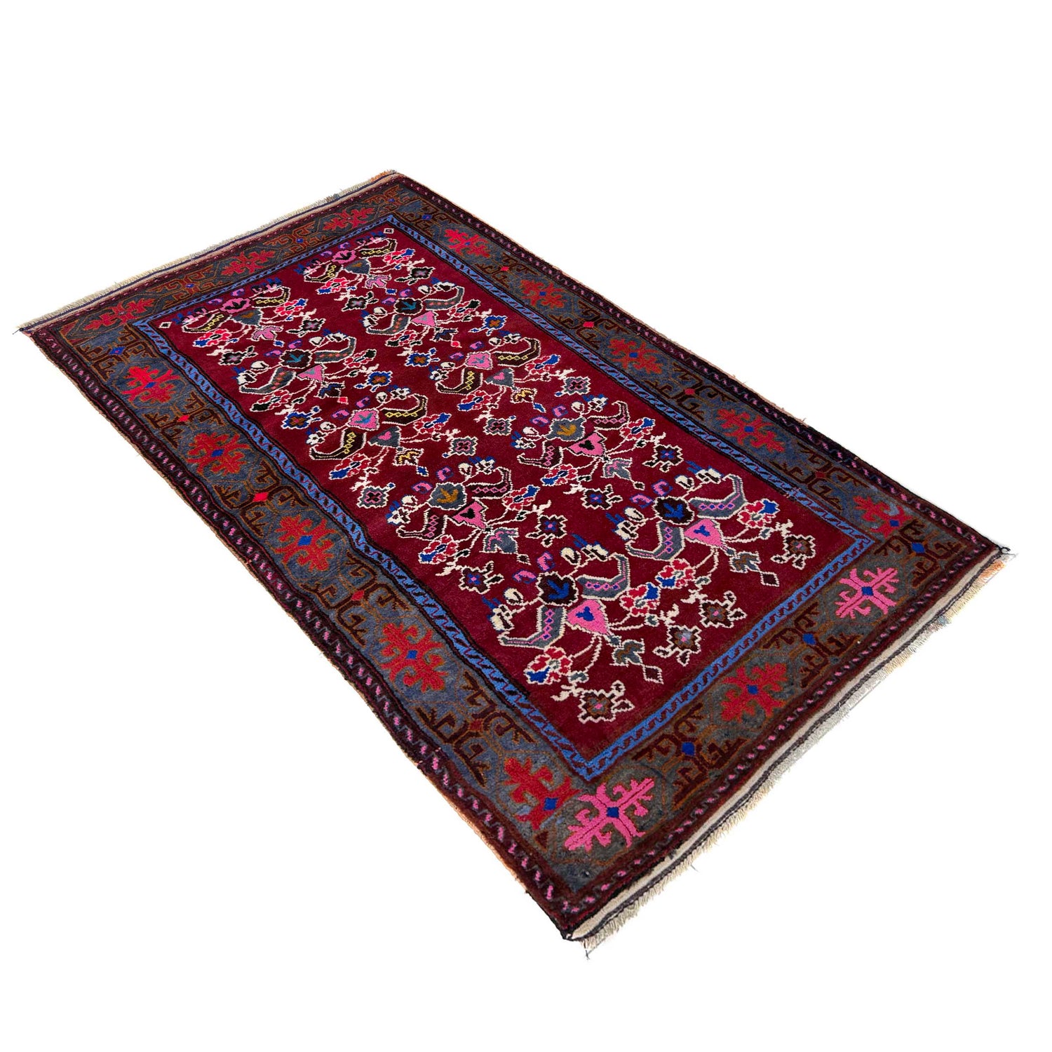 Hand Knotted Baluchi Rug 3' 3" x 5' 6" (ft) -No Y39571