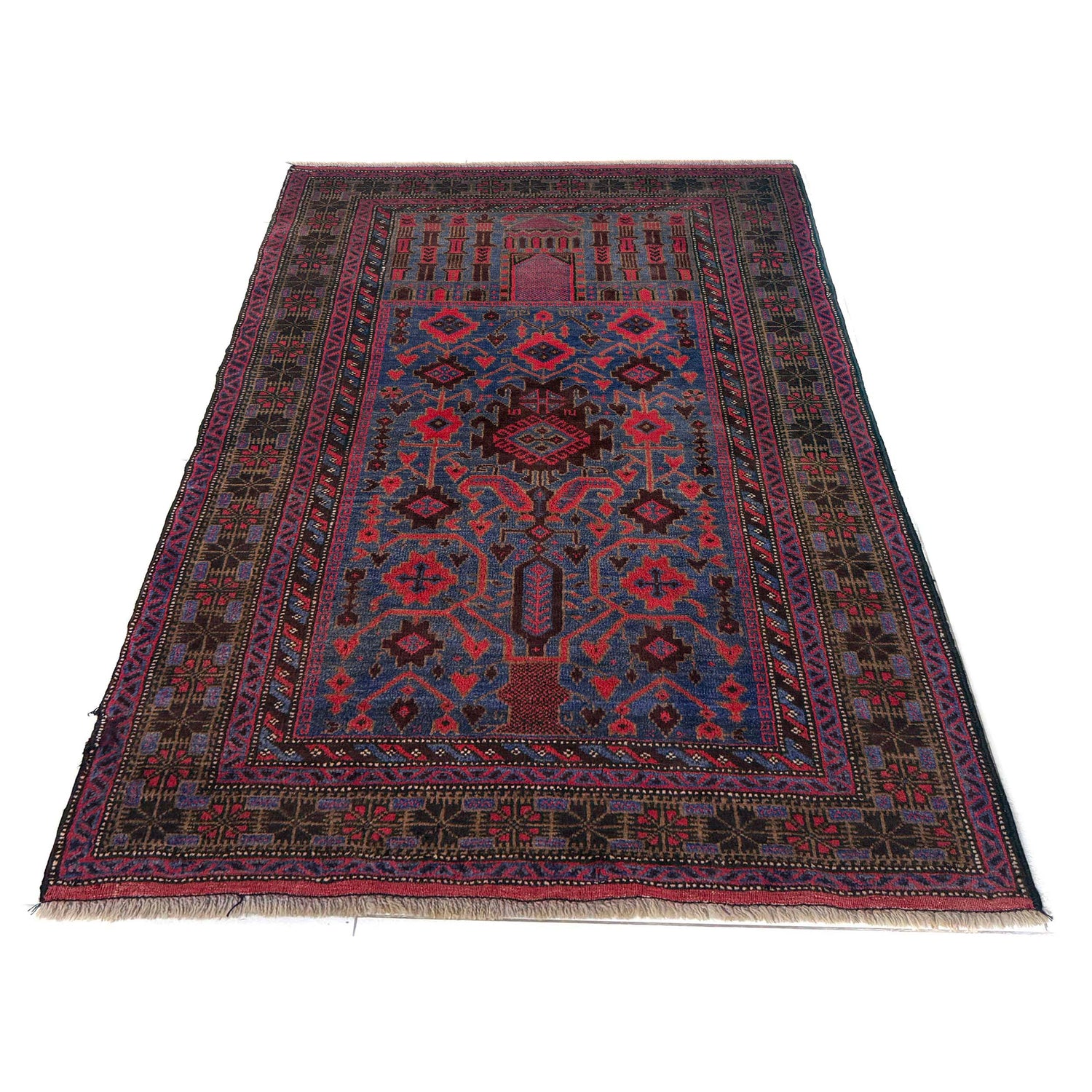 Handmade Prayer Carpet 2' 11" x 4' 5" (ft) - No. Y39573