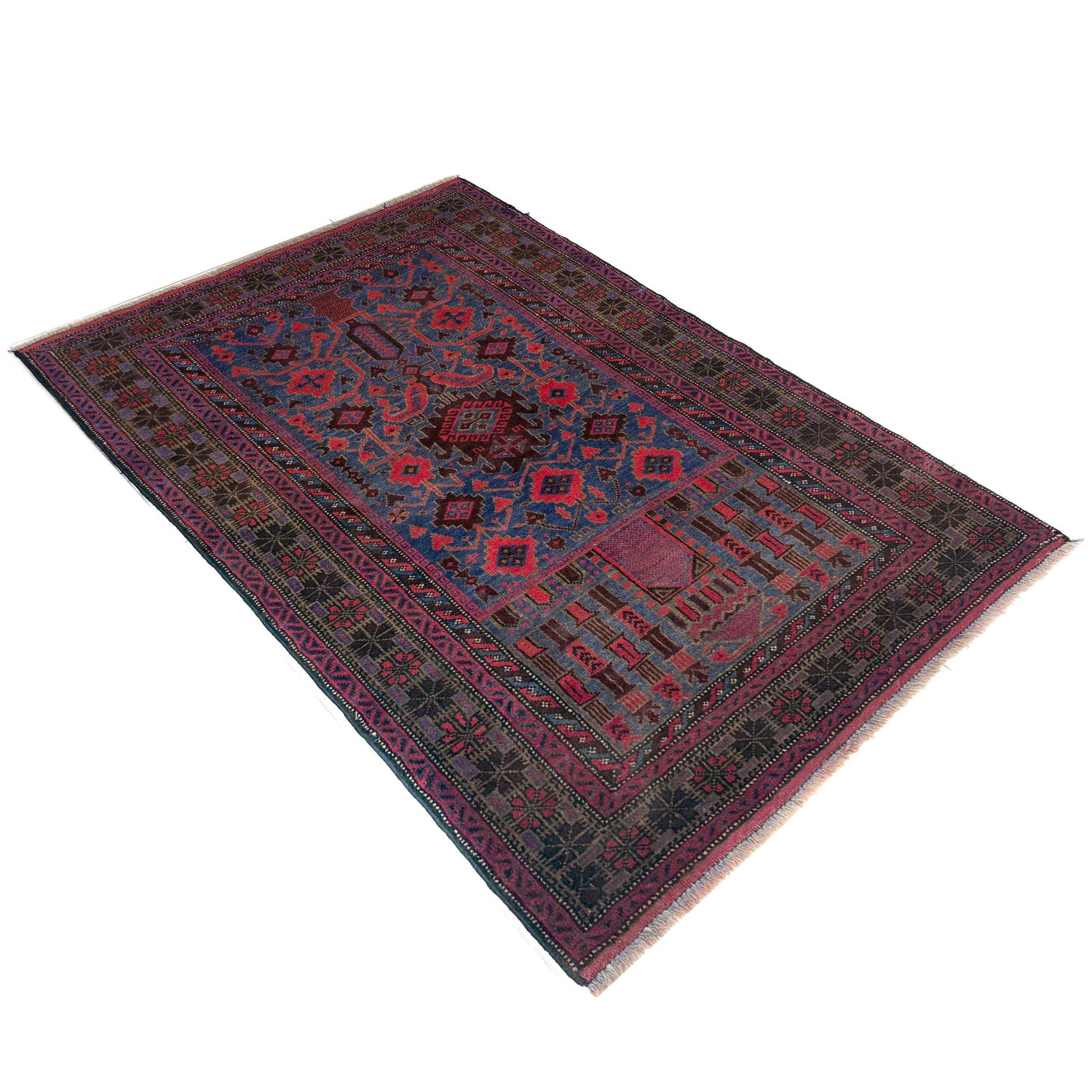 Handmade Prayer Carpet 2' 11" x 4' 5" (ft) - No. Y39573