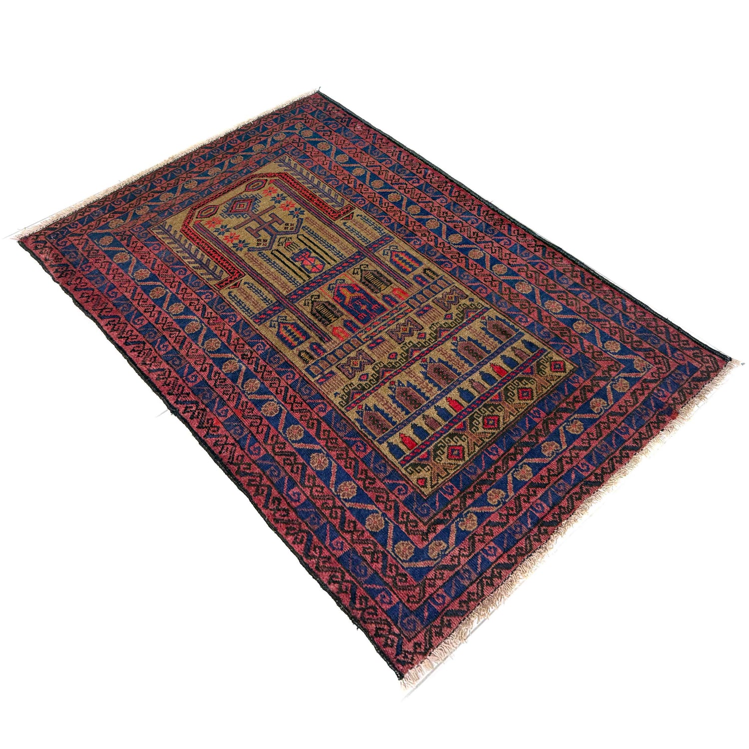 Islamic Prayer Rug 2' 11" x 3' 9" (ft) - No. Y39577