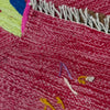 Purple Color Embroidery Flatweave Kilim 2' 11" x 8' 10" (ft)- No. Y39628