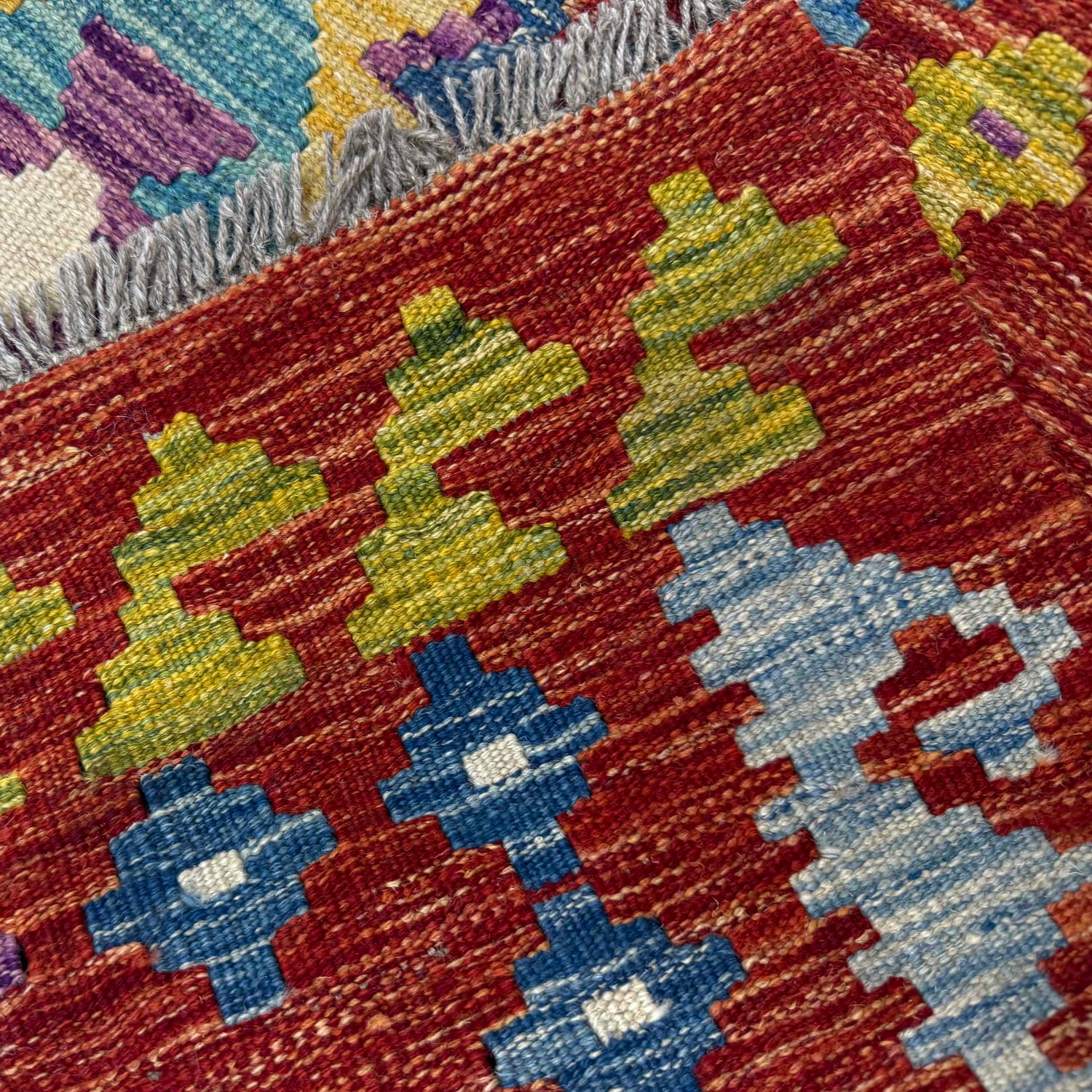 Handmade Vegetable Kelim 5' 11" x 8' 4" (ft) - No. Y39631