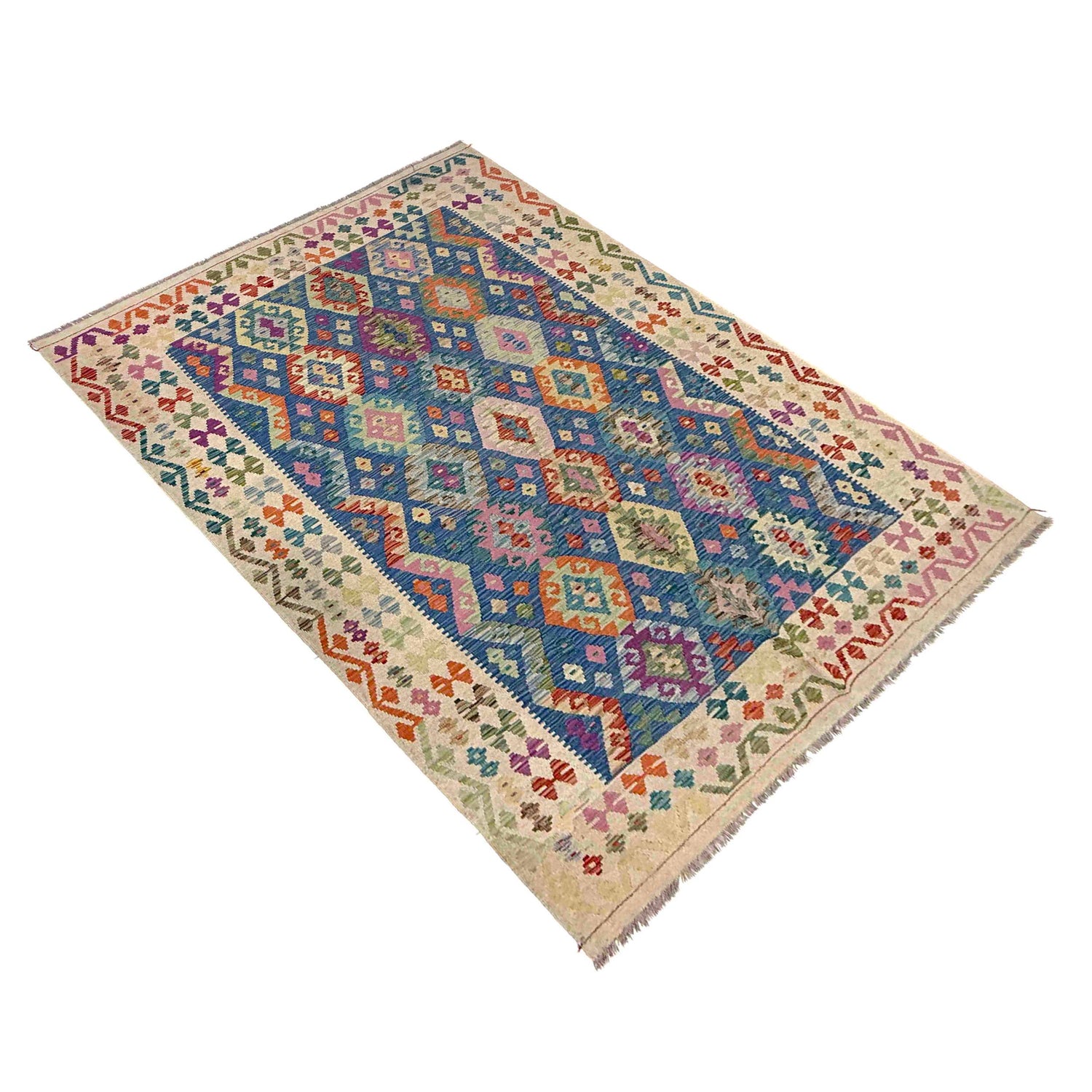 Handmade Vegetable Kilim 5' 10" x 8' 2" (ft) - No. Y39634