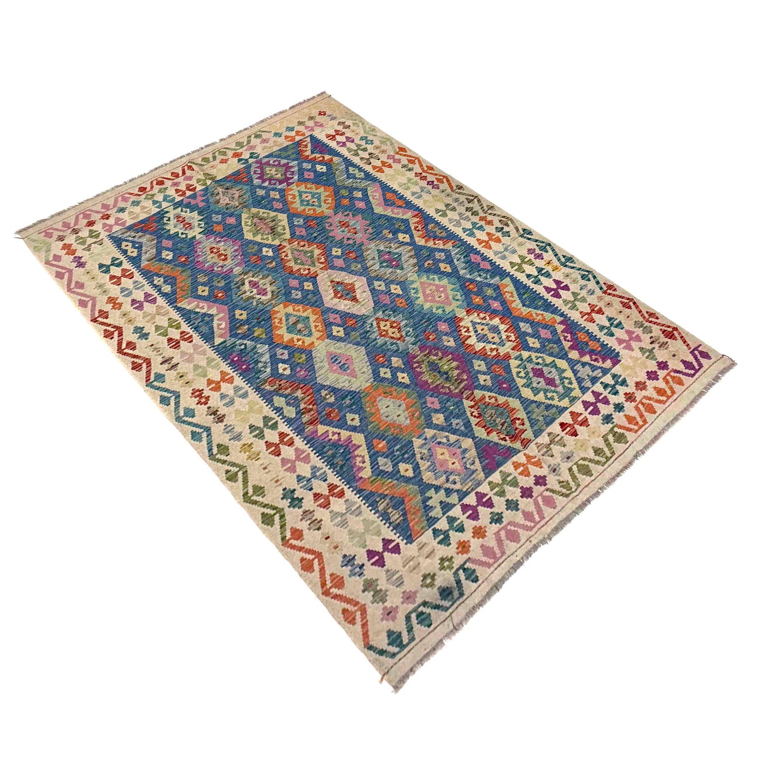 Handmade Vegetable Kilim 5' 10" x 8' 2" (ft) - No. Y39634