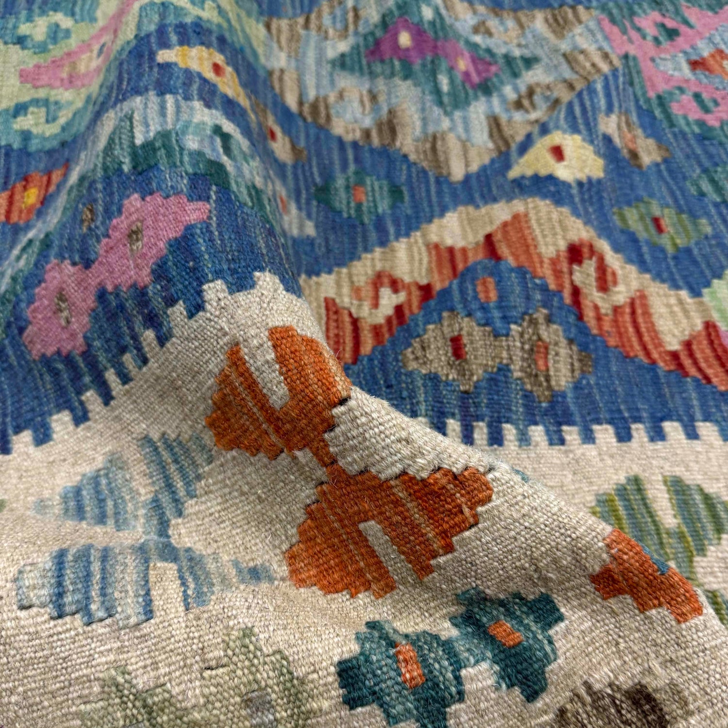 Handmade Vegetable Kilim 5' 10" x 8' 2" (ft) - No. Y39634