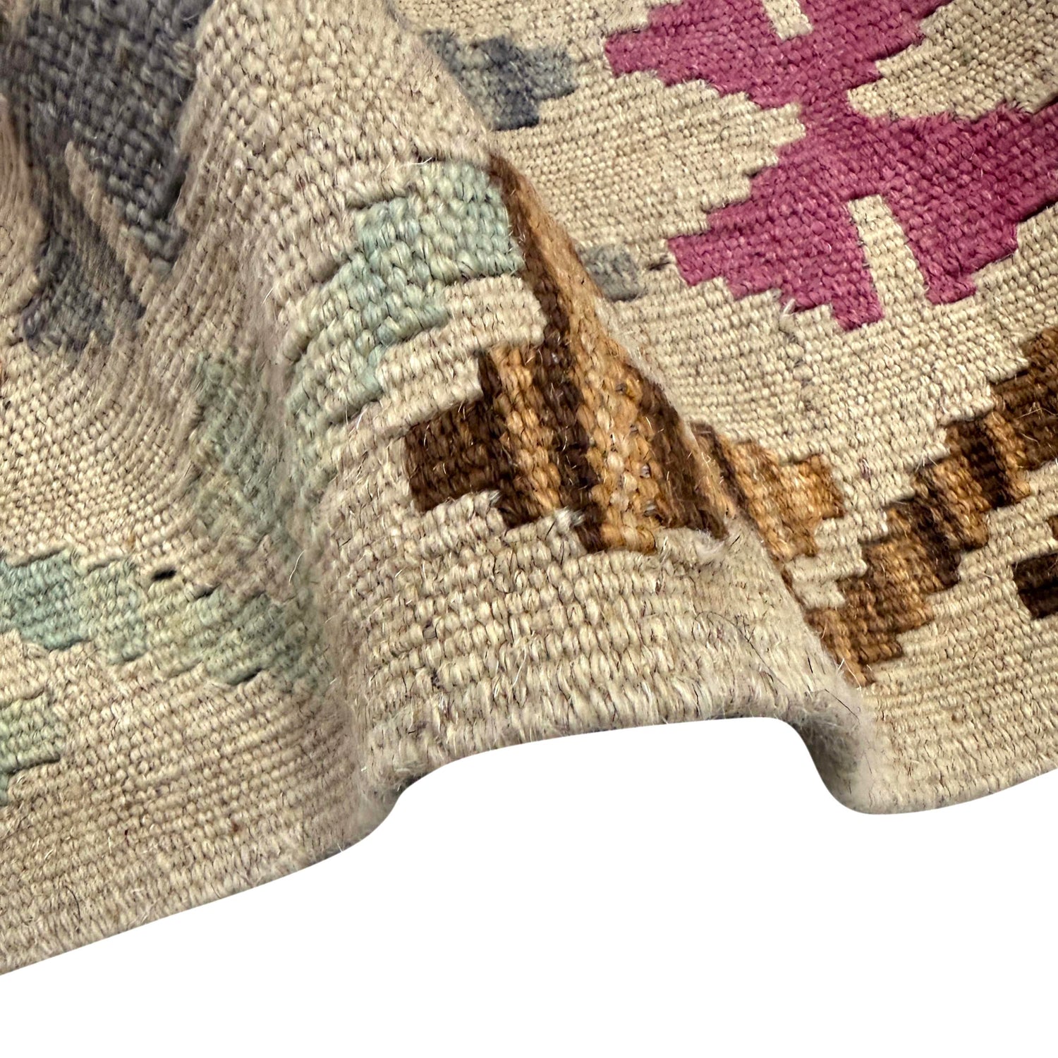 Handmade Vegetable Kilim 6' 1" x 7' 9" (ft) - No. Y39662