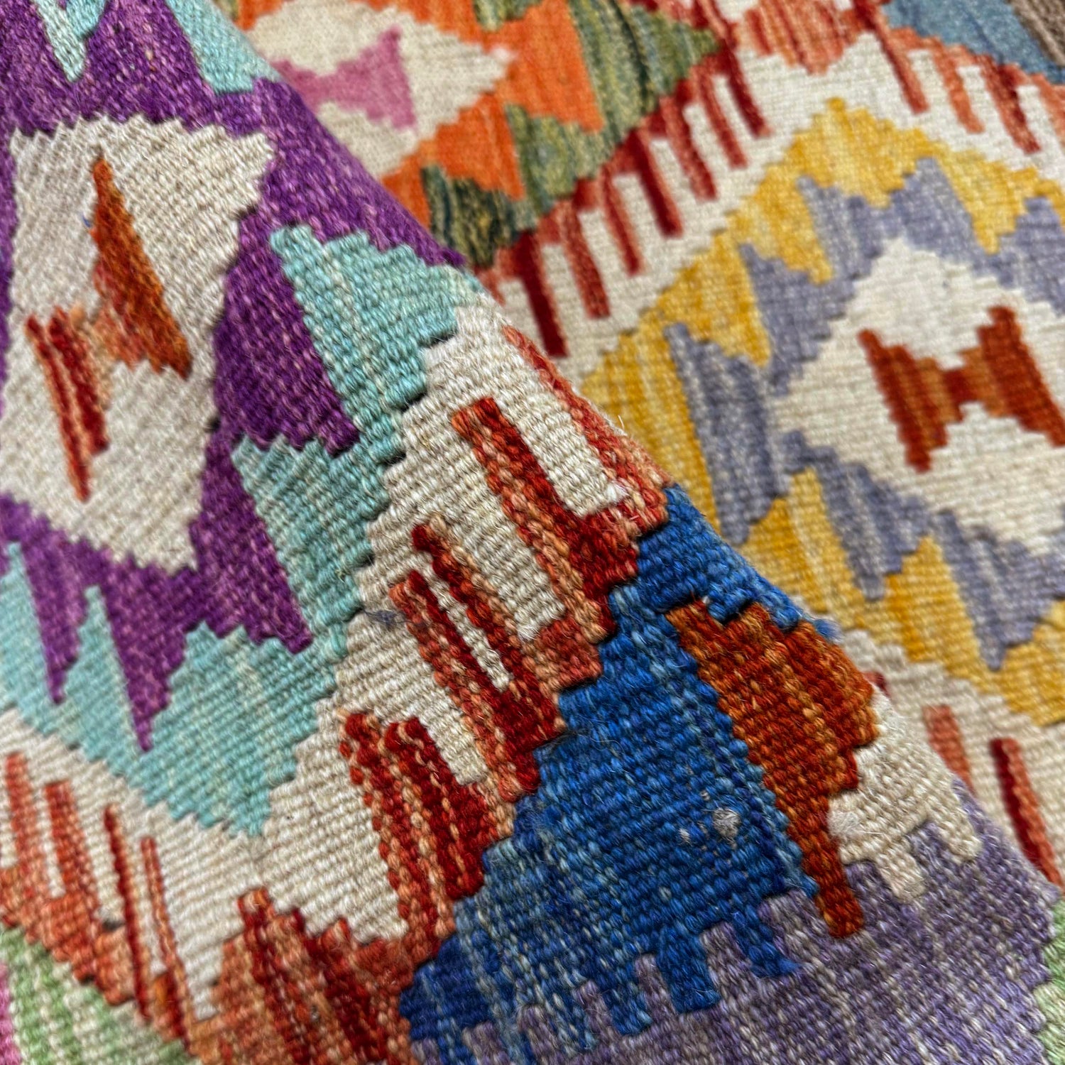 Handmade Vegetable Kilim 4' 2" x 5' 10" (ft) - No. Y39663