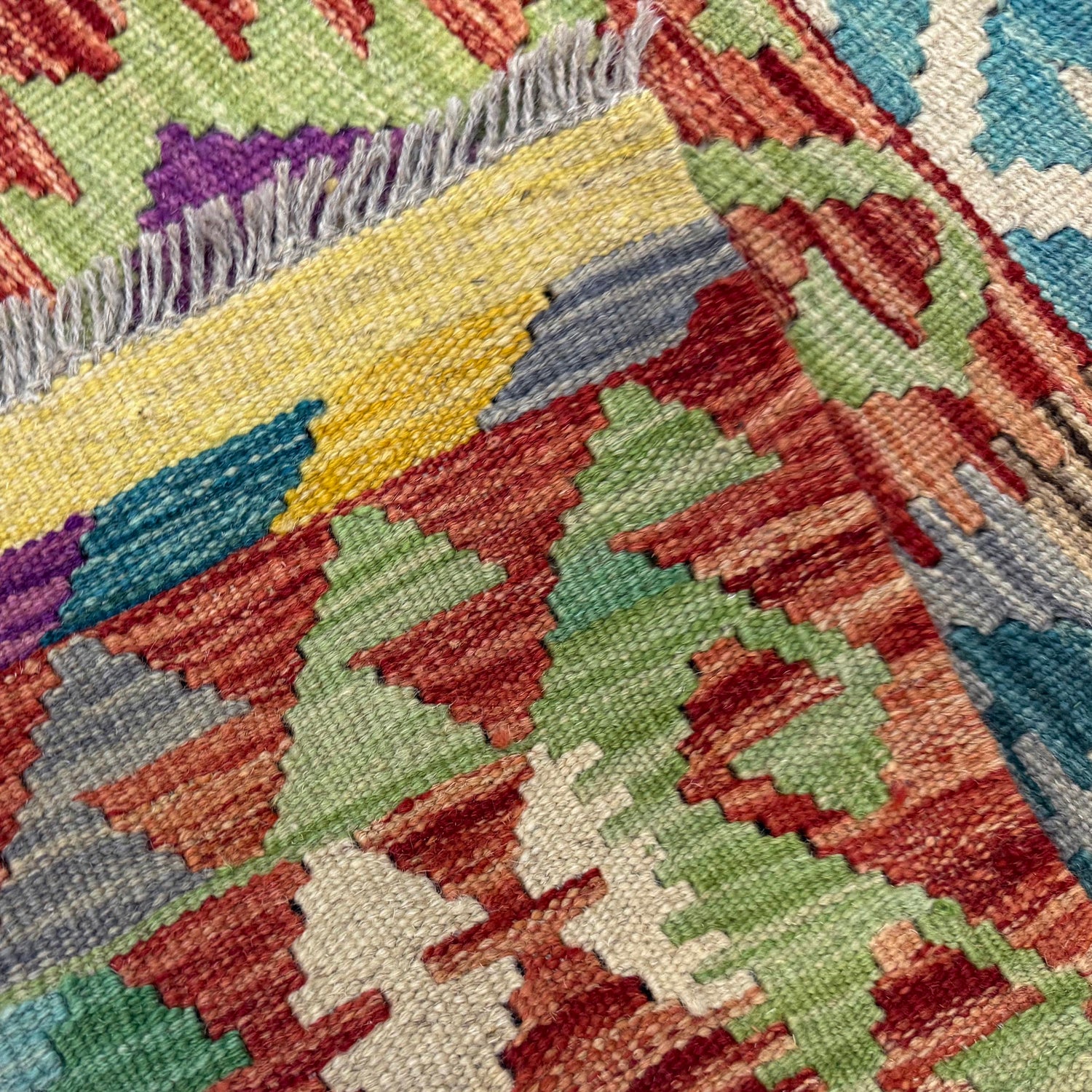 Handmade Vegetable Kelim 4' 2" x 6' 2" (ft) - No. Y39664