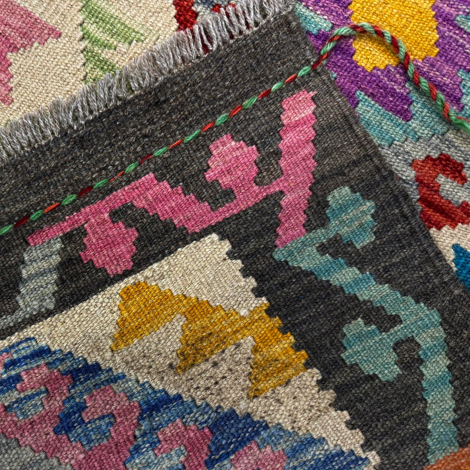 Handmade Vegetable Kelim 4' 11" x 6' 4" (ft) - No. Y39665