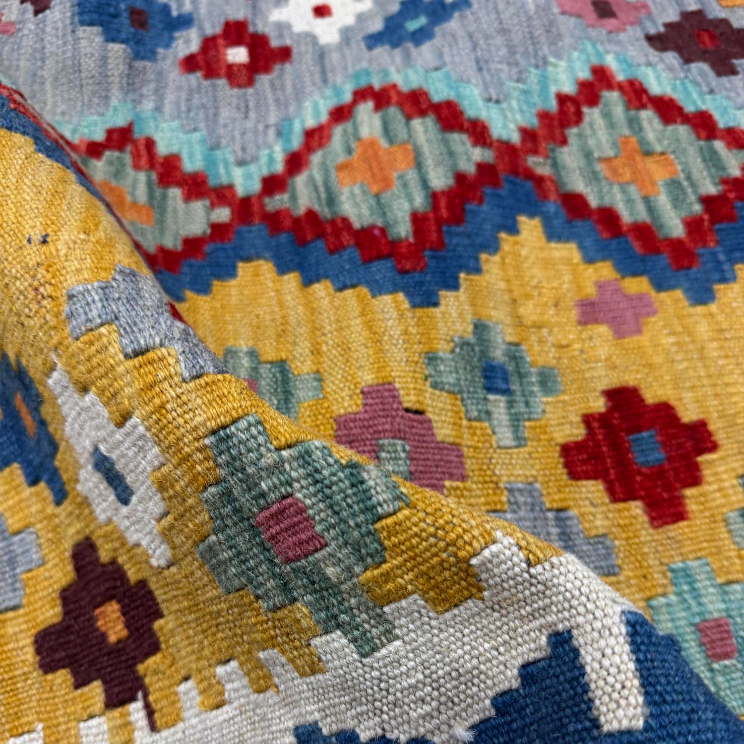 Handmade Vegetable Kelim 5' 1" x 6' 6" (ft) - No. Y39666