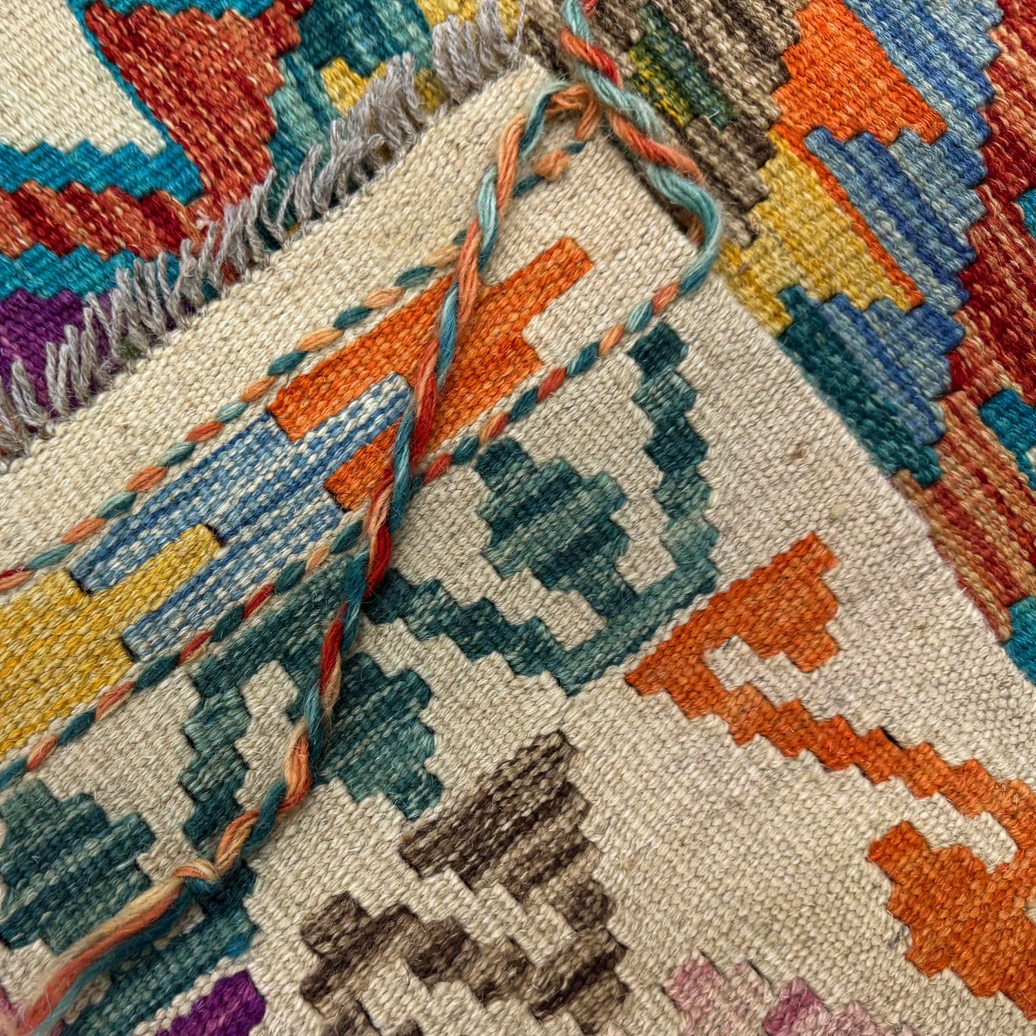 Handmade Vegetable Kilim 4' 2" x 5' 10" (ft) - No. Y39669