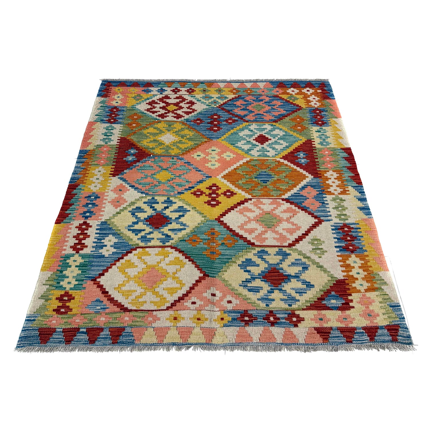 Handmade Vegetable Kilim 4' 1" x 5' 10" (ft) - No. Y39670