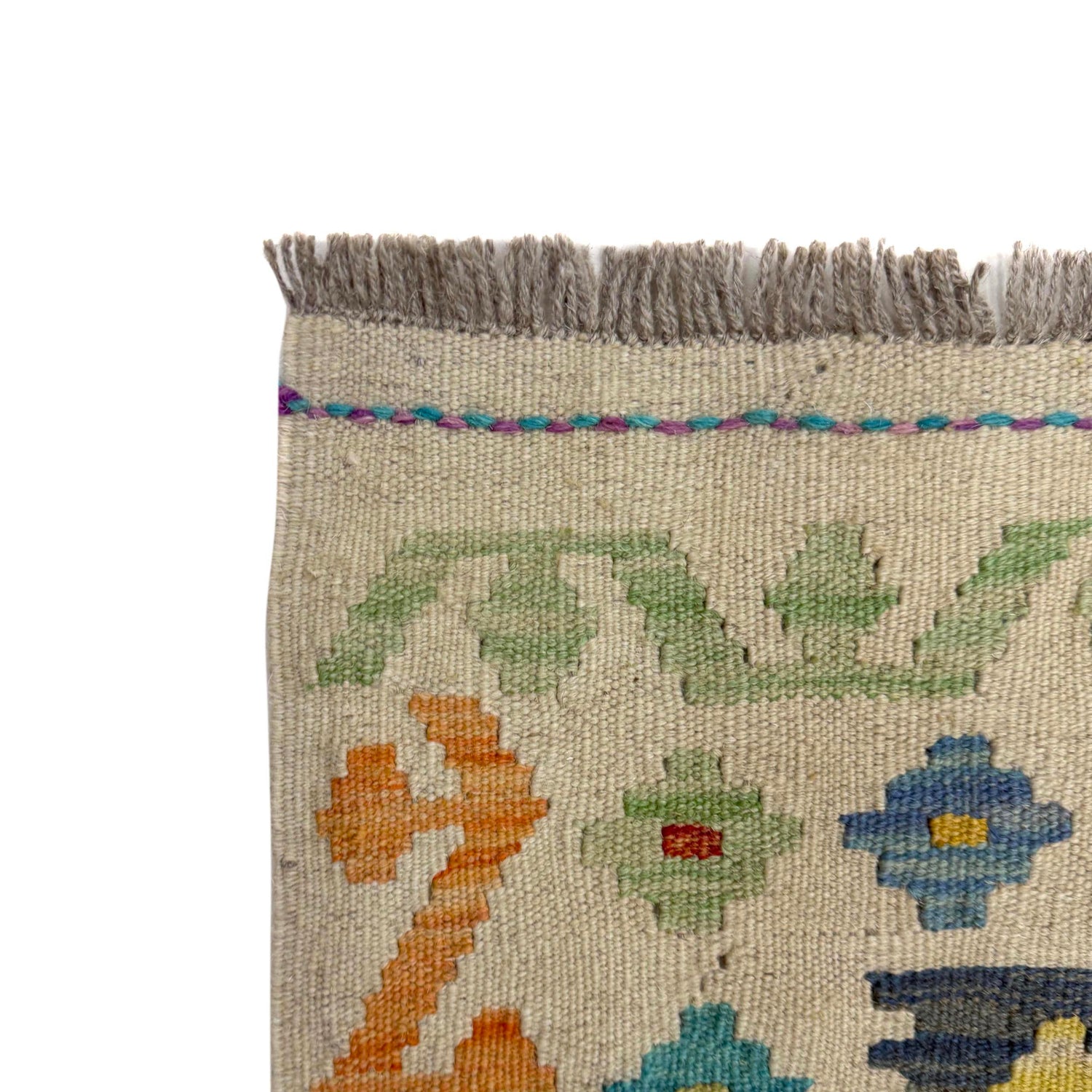 Handmade Vegetable Kelim 3' 3" x 4' 11" (ft) - No. Y39671