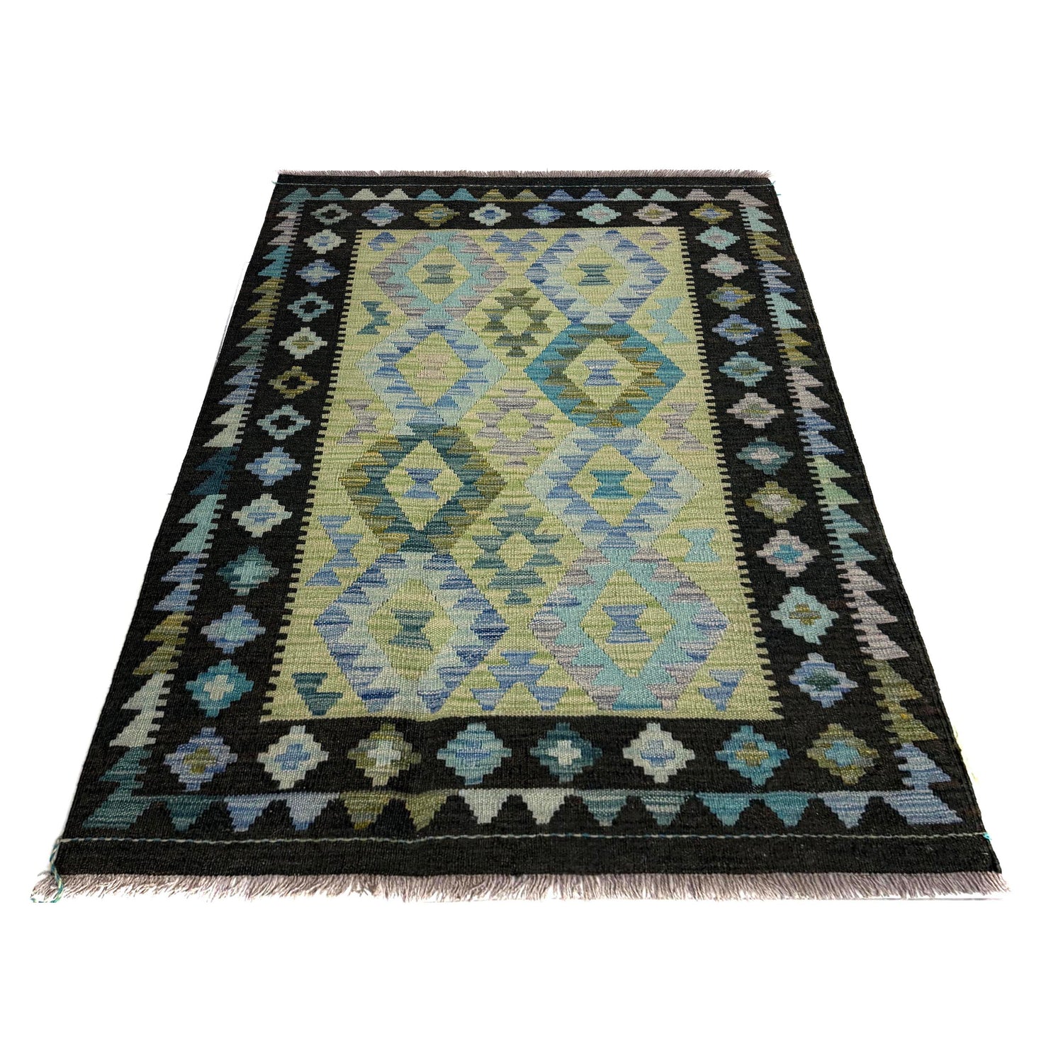 Handmade Vegetable Kelim 3' 5" x 4' 10" (ft) - No. Y39675