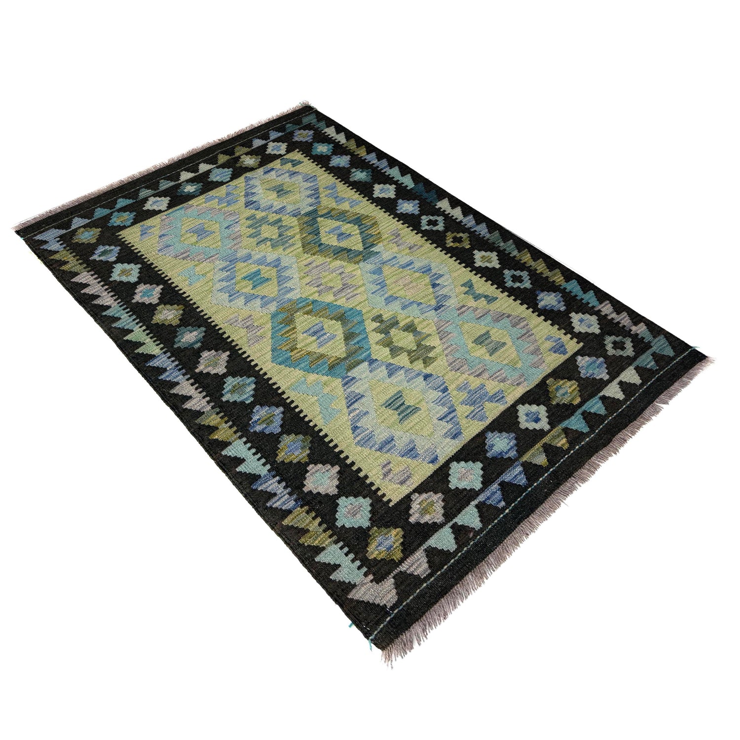 Handmade Vegetable Kelim 3' 5" x 4' 10" (ft) - No. Y39675