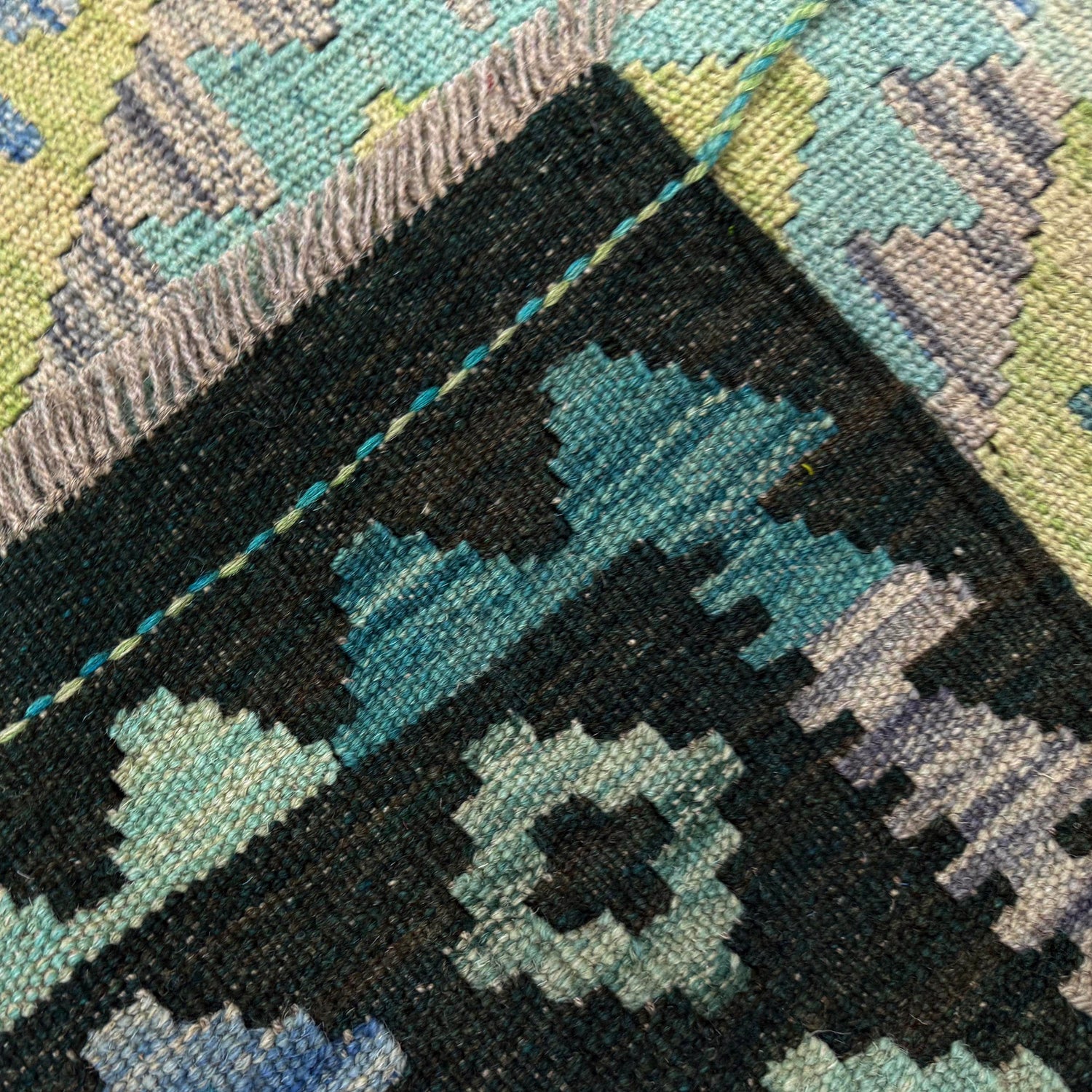 Handmade Vegetable Kelim 3' 5" x 4' 10" (ft) - No. Y39675