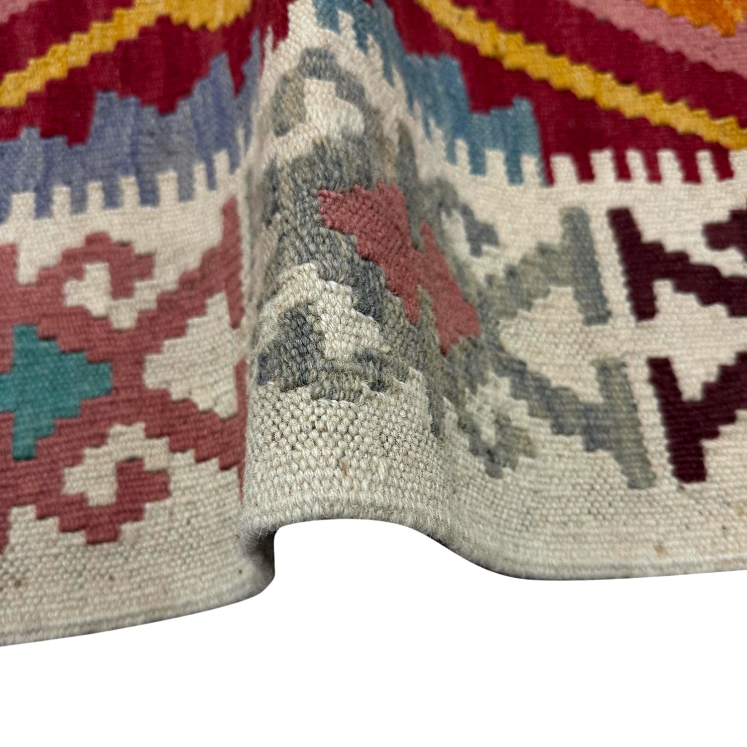 Handmade Vegetable Kelim 3' 5" x 4' 11" (ft) - No. Y39678