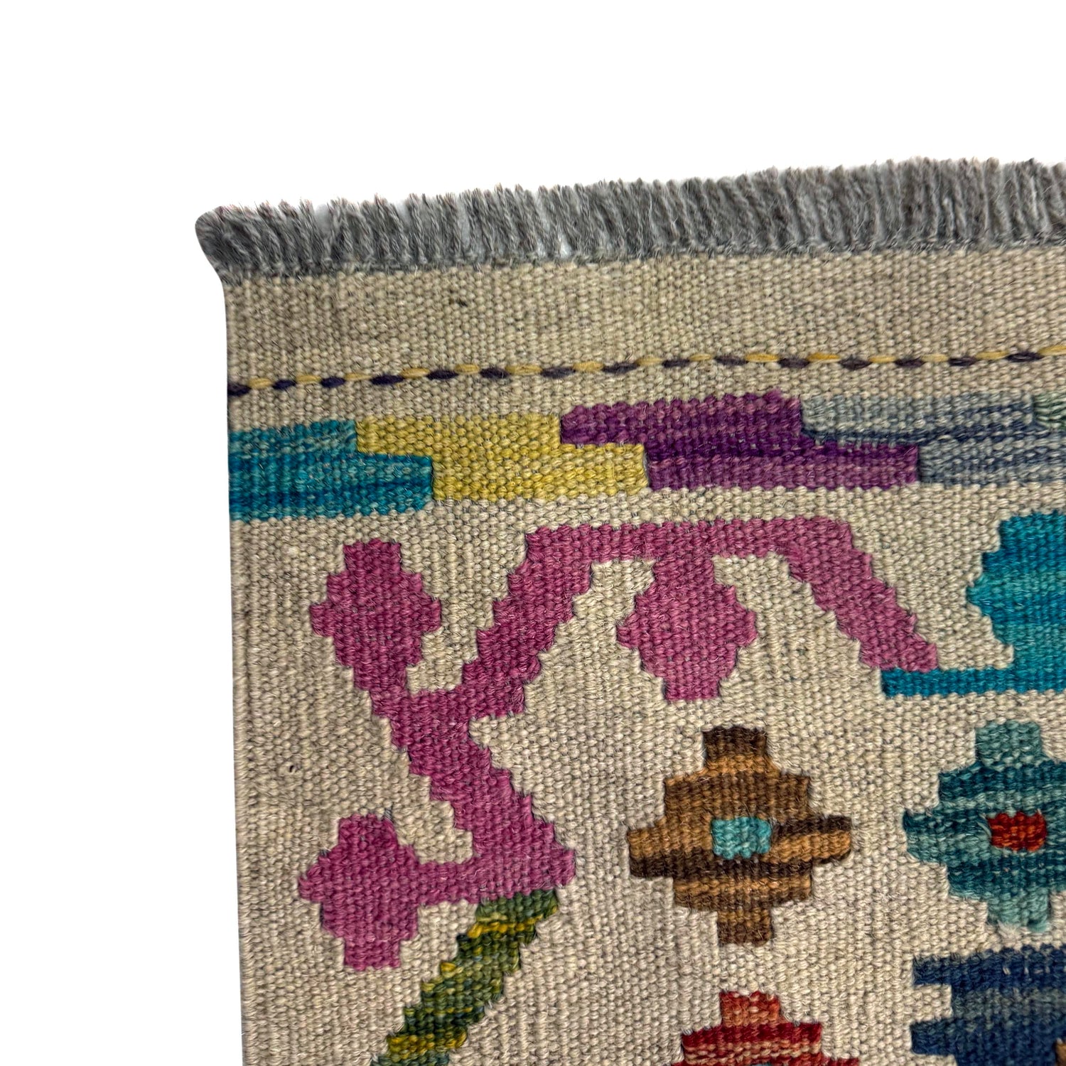 Handmade Vegetable Kilim 3' 5" x 4' 10" (ft) - No. Y39679