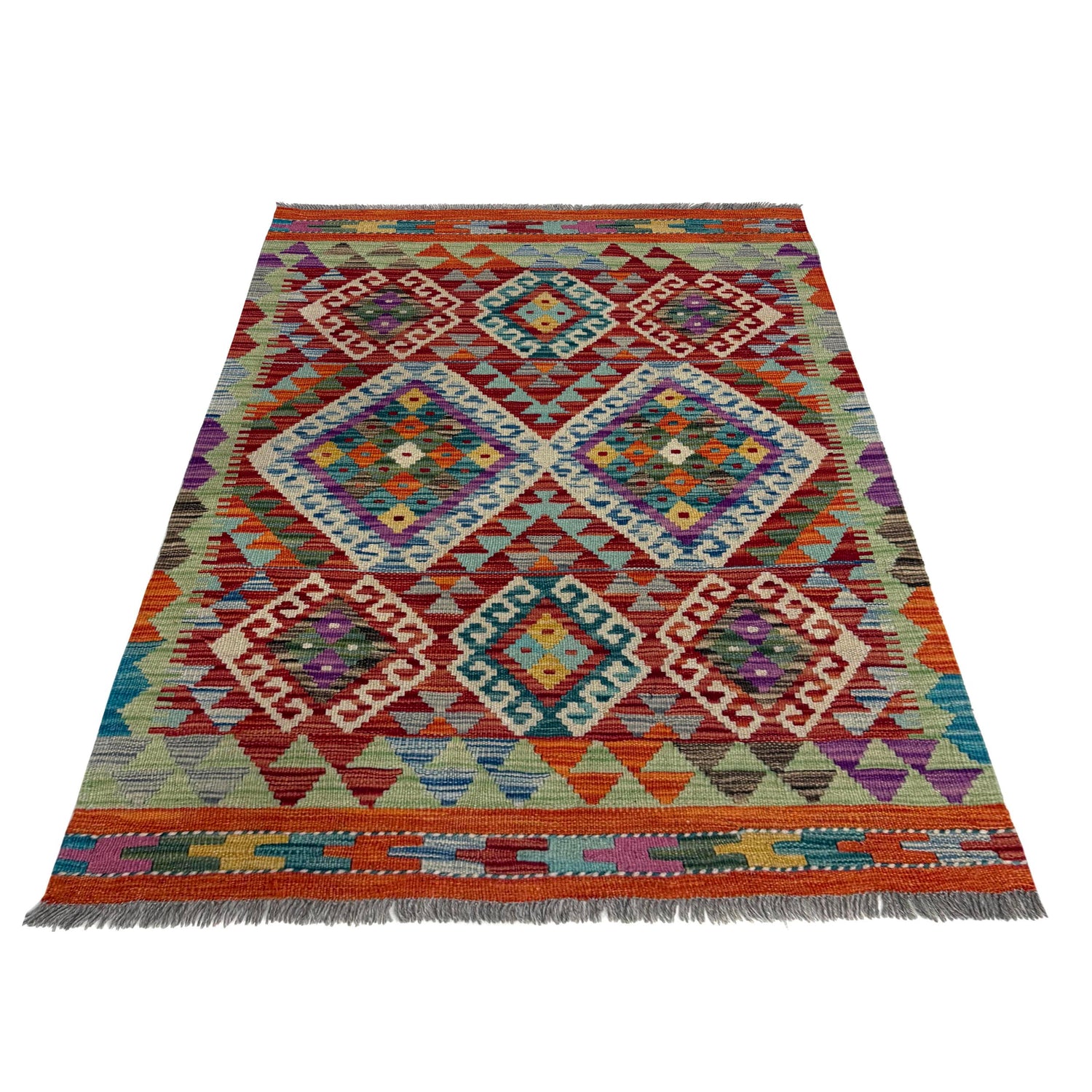 Handmade Vegetable Kelim 2' 9" x 4' 1" (ft) - No. Y39680