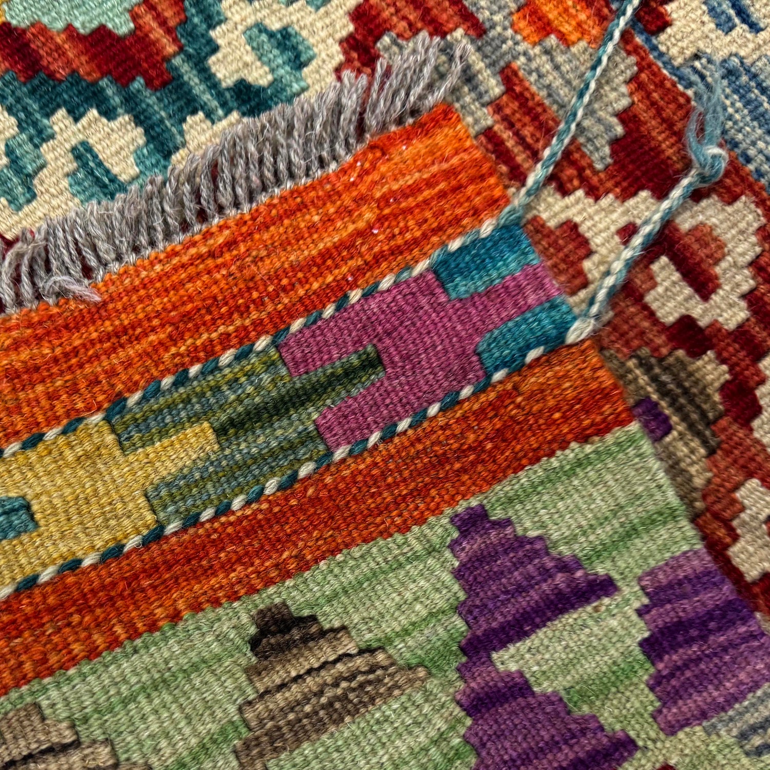 Handmade Vegetable Kelim 2' 9" x 4' 1" (ft) - No. Y39680