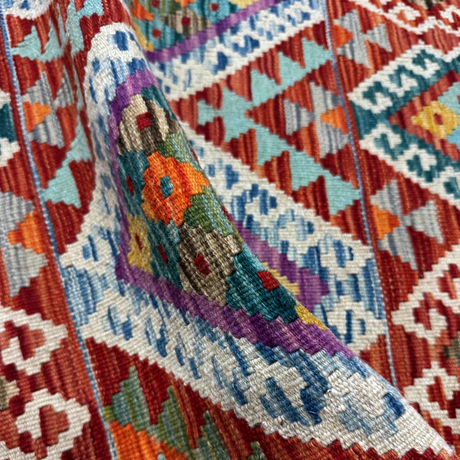 Handmade Vegetable Kelim 2' 9" x 4' 1" (ft) - No. Y39680