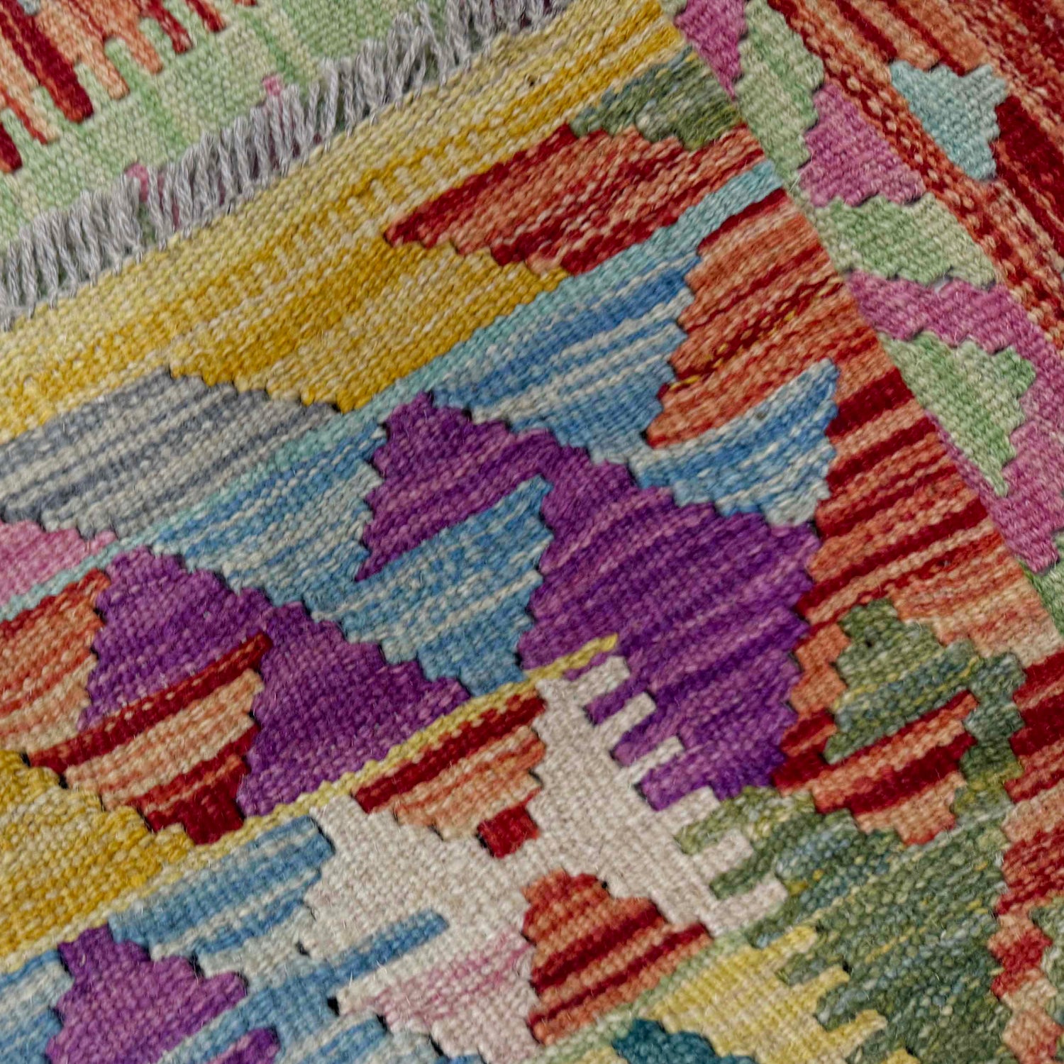 Handmade Vegetable Kelim 4' 2" x 6' 6" (ft) - No. Y39724