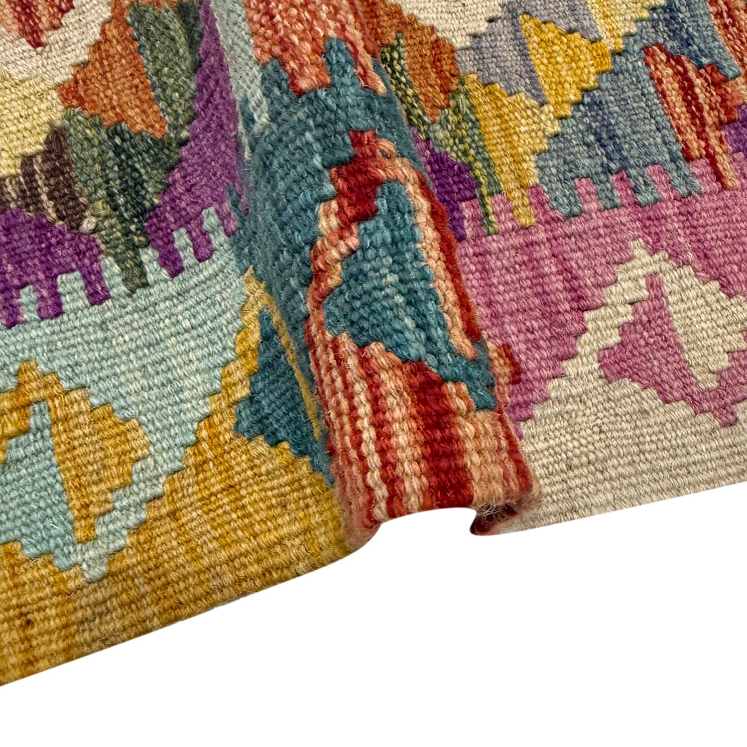Handmade Vegetable Kilim 3' 5" x 4' 9" (ft) - No. Y39726