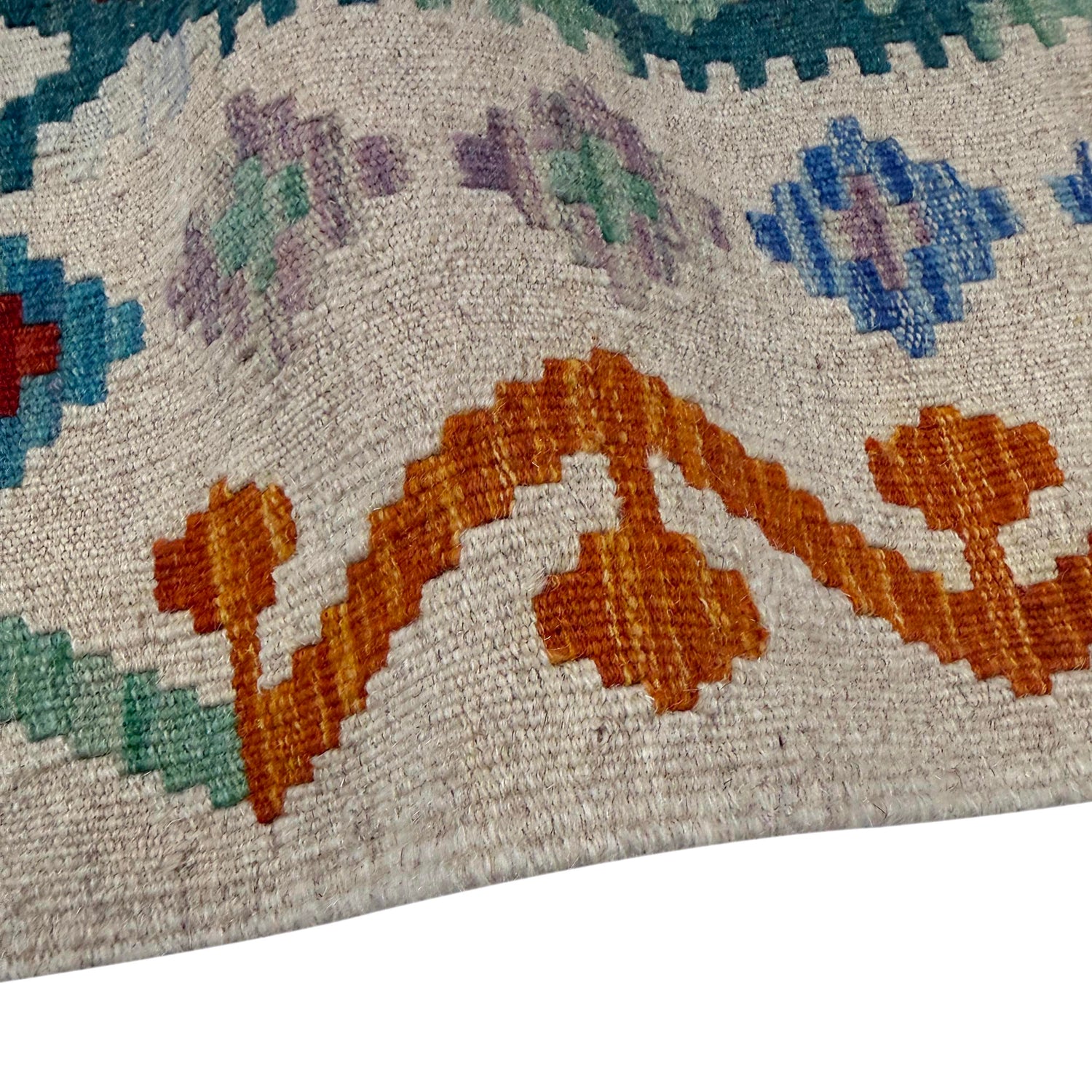 Handmade Vegetable Kelim 3' 1" x 4' 2" (ft) - No. Y39727