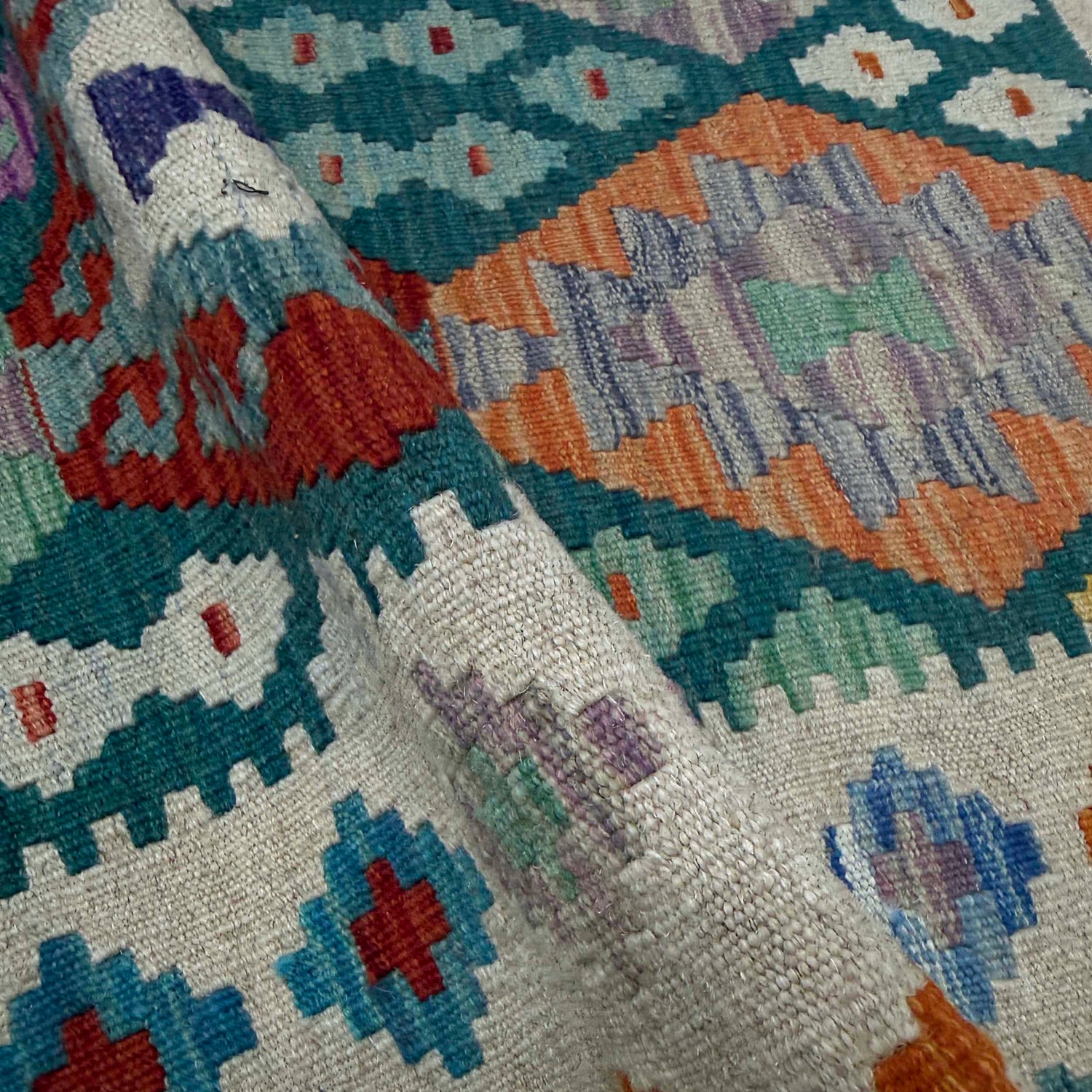 Handmade Vegetable Kelim 3' 1" x 4' 2" (ft) - No. Y39727