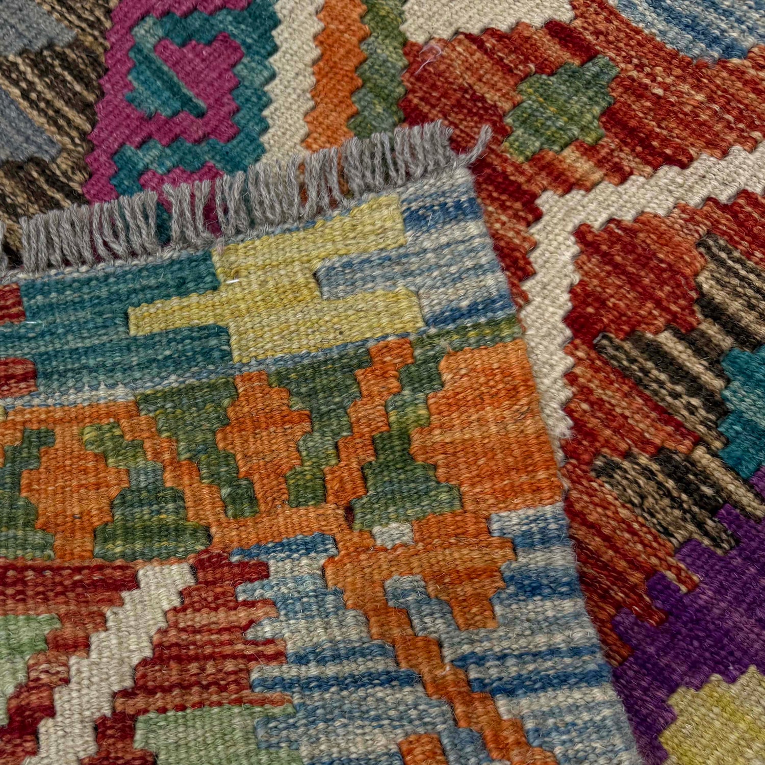 Handmade Vegetable Kelim 2' 9" x 4' 2" (ft) - No. Y39728